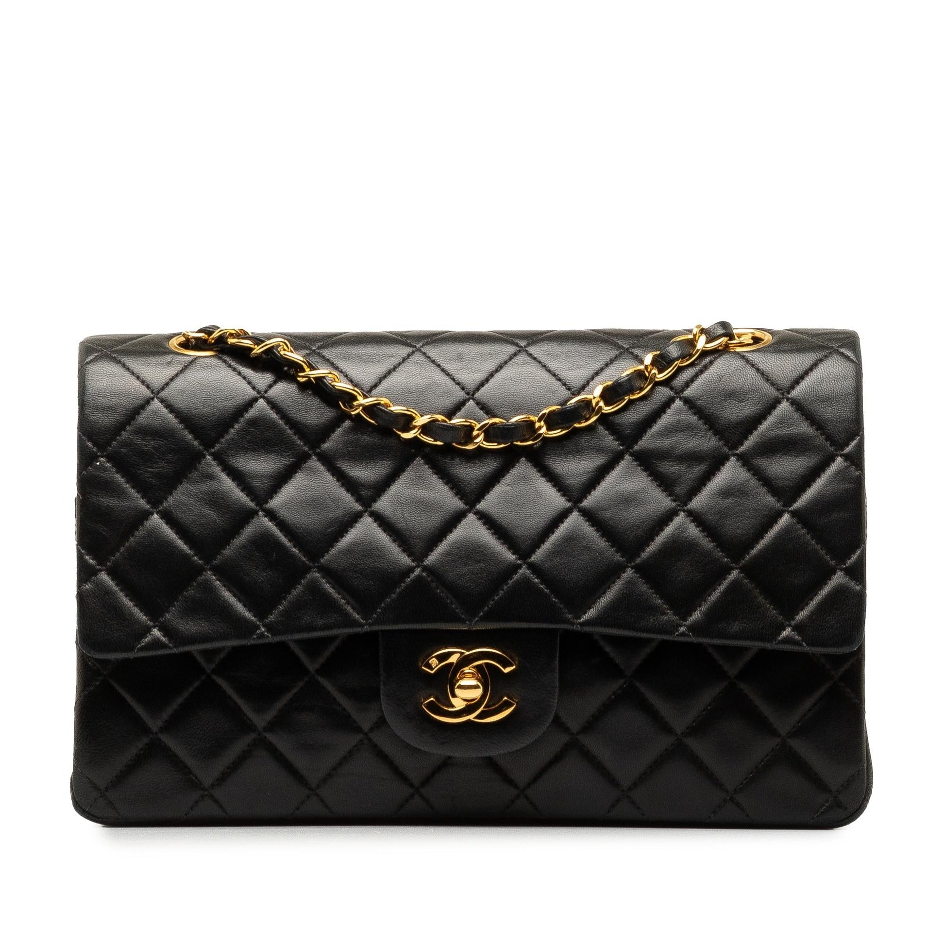 Chanel Medium Classic Lambskin Double Flap (Shg-9Pzcmq) Bag