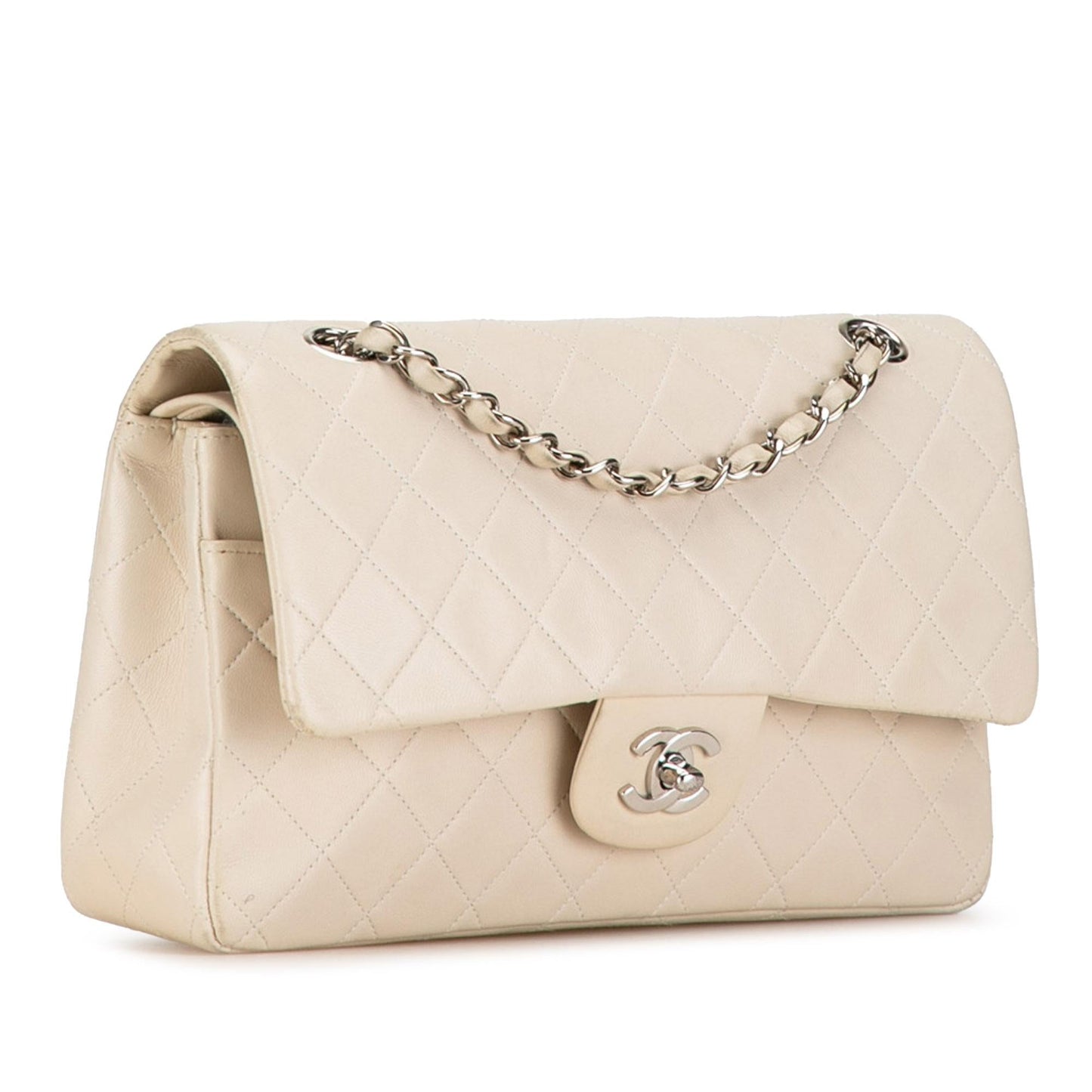Chanel Medium Classic Lambskin Double Flap (Shg-2Qnvv9) Bag