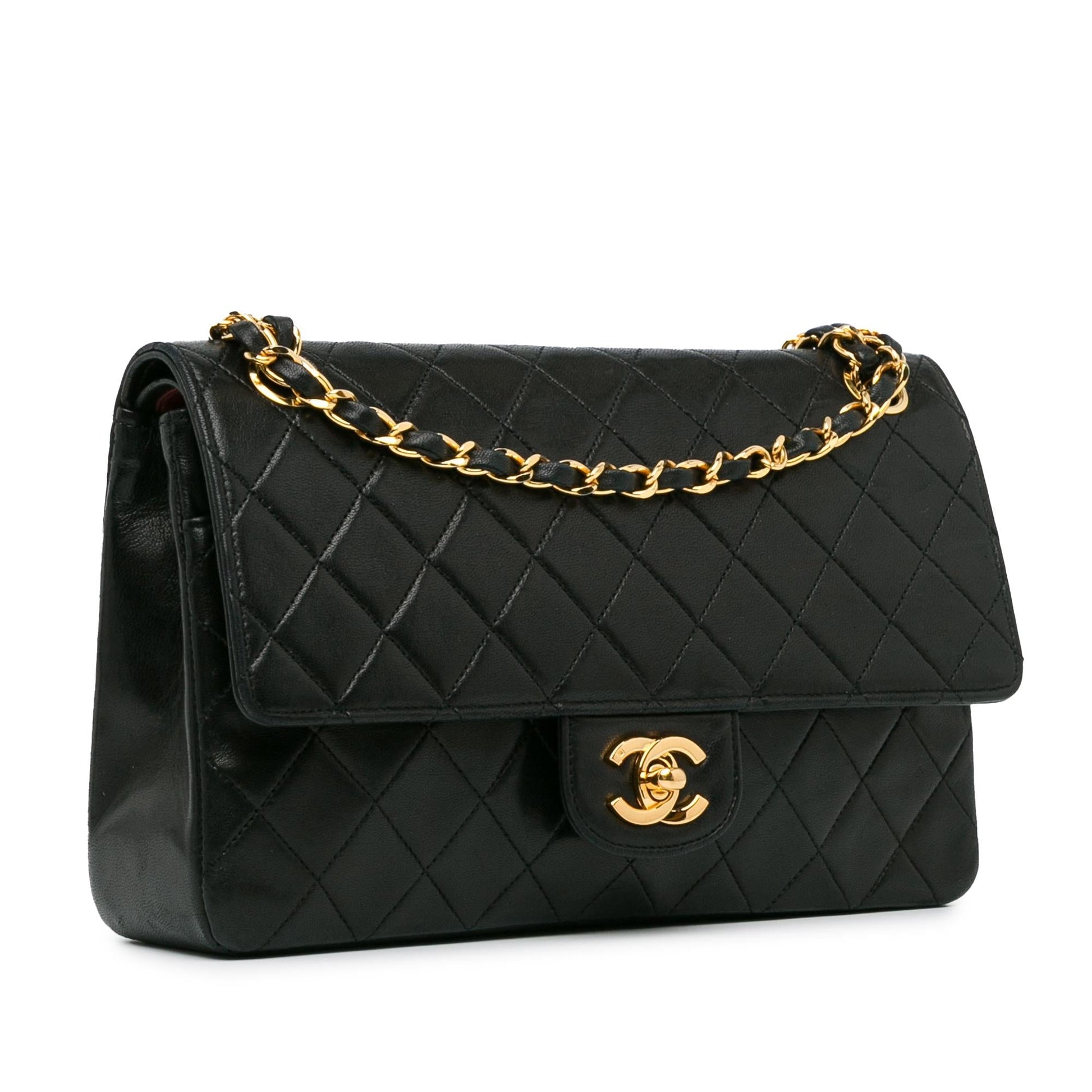 Chanel Medium Classic Lambskin Double Flap (Shg-Cwmnto) Bag