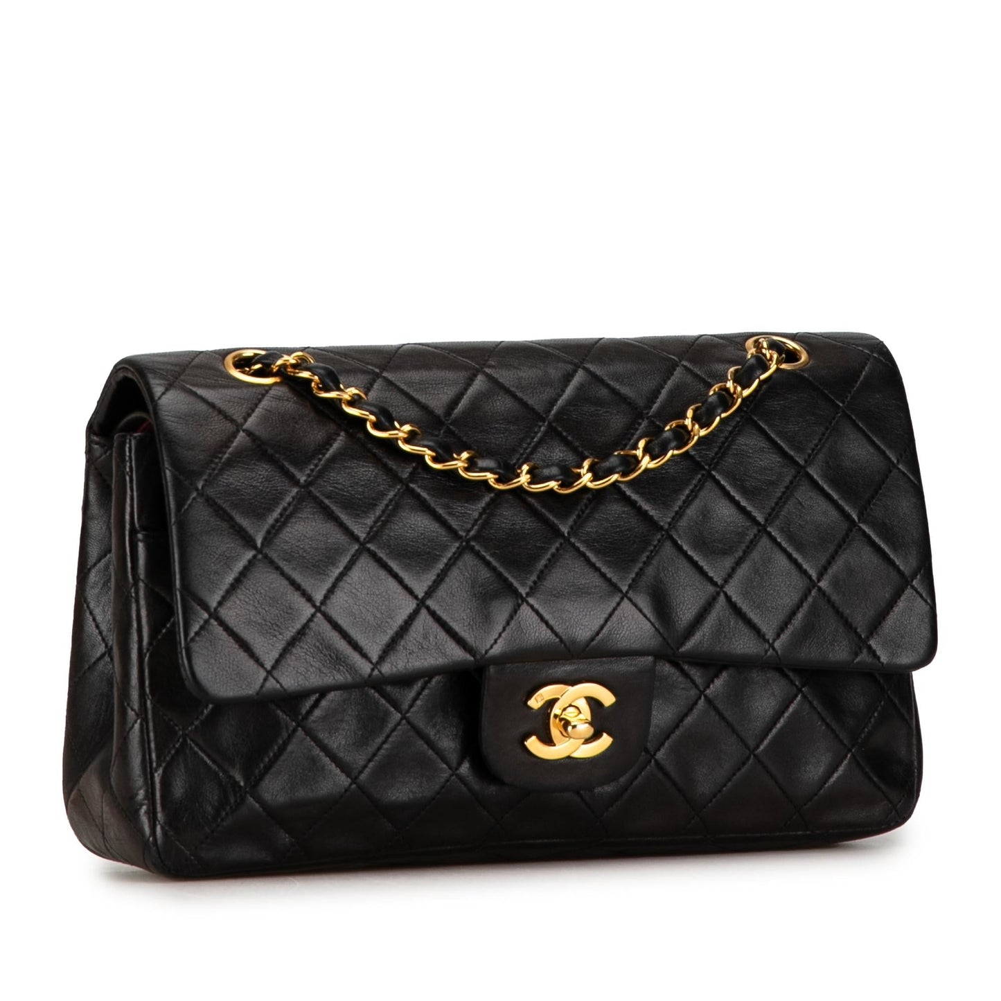 Chanel Medium Classic Lambskin Double Flap (Shg-F8Widr) Bag