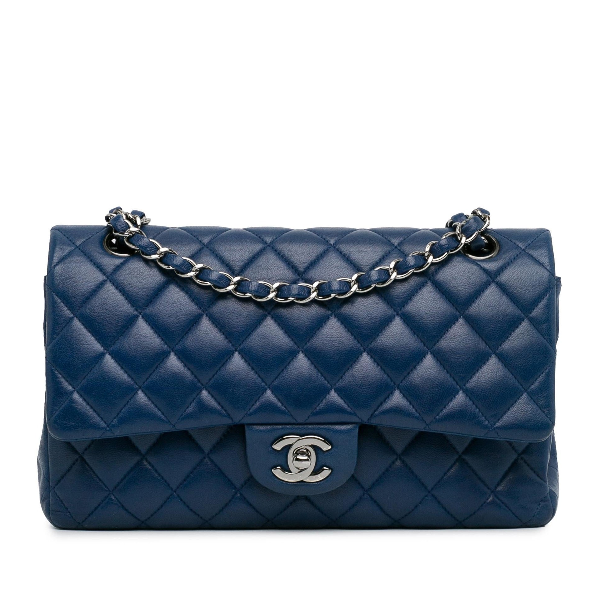 Chanel Medium Classic Lambskin Double Flap (Shg-73Rpiu) Bag