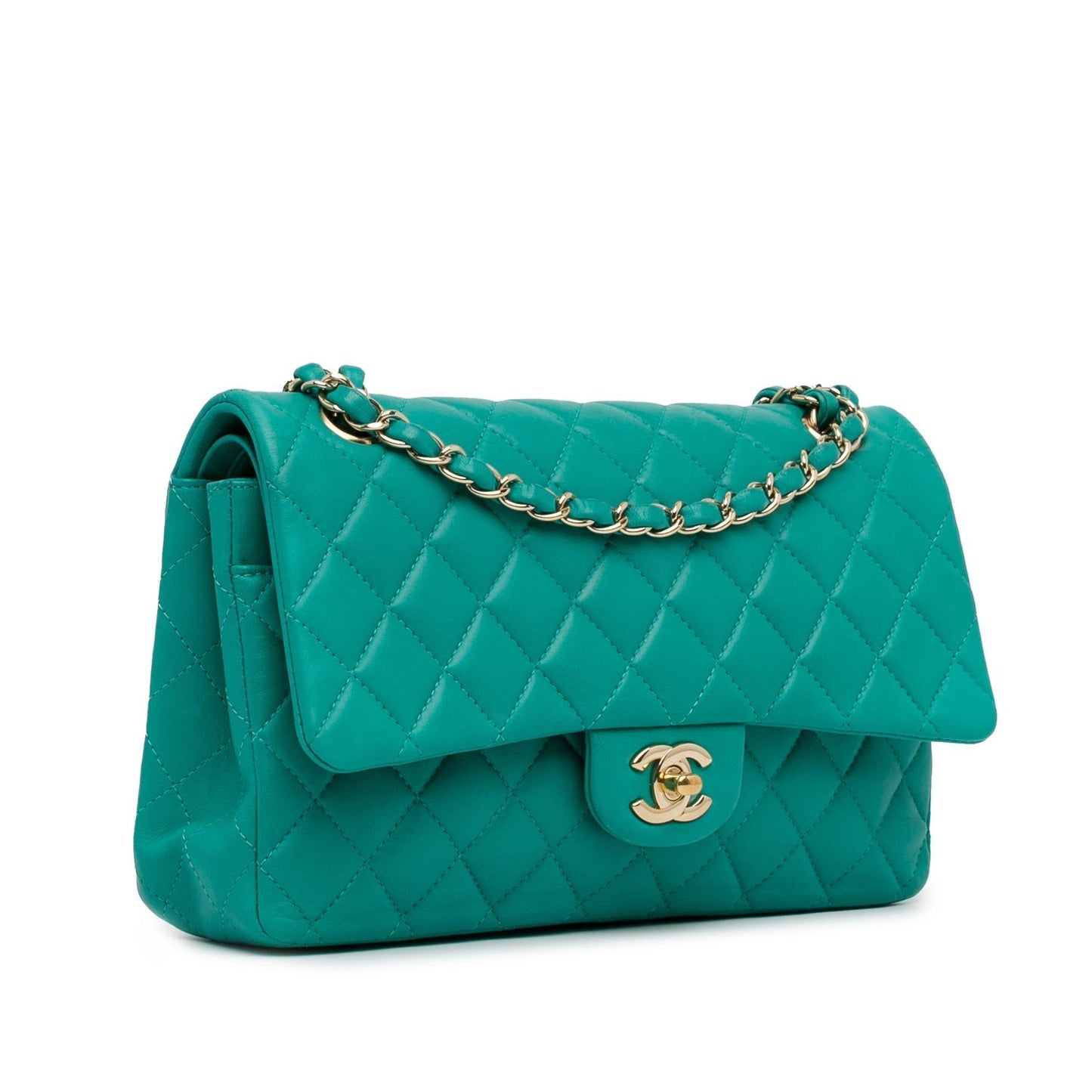 Chanel Medium Classic Lambskin Double Flap (Shg-7Ji2Lw) Bag