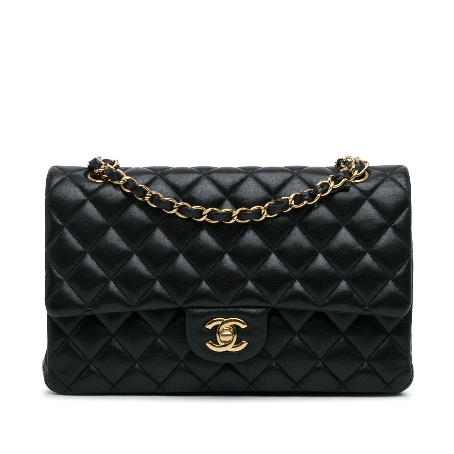Chanel Medium Classic Lambskin Double Flap (SHG-ABhfkF)