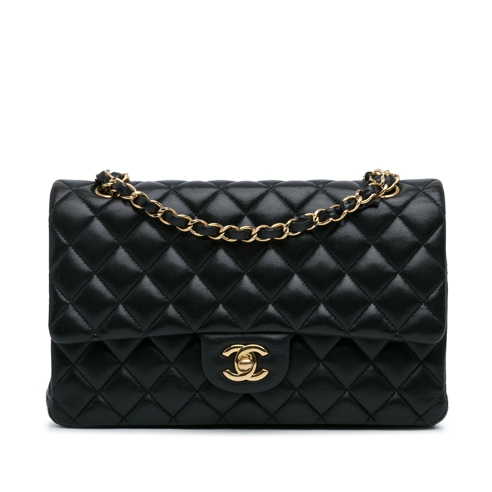 Chanel Medium Classic Lambskin Double Flap (SHG-ABhfkF)