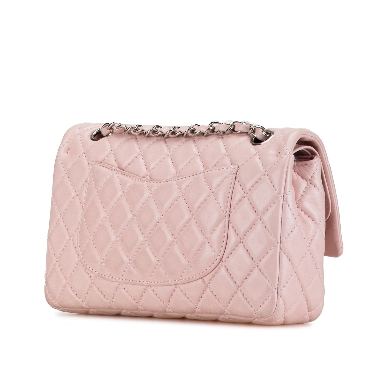 Chanel Classic Lambskin Double Flap Handbag Shg Zz3H43
