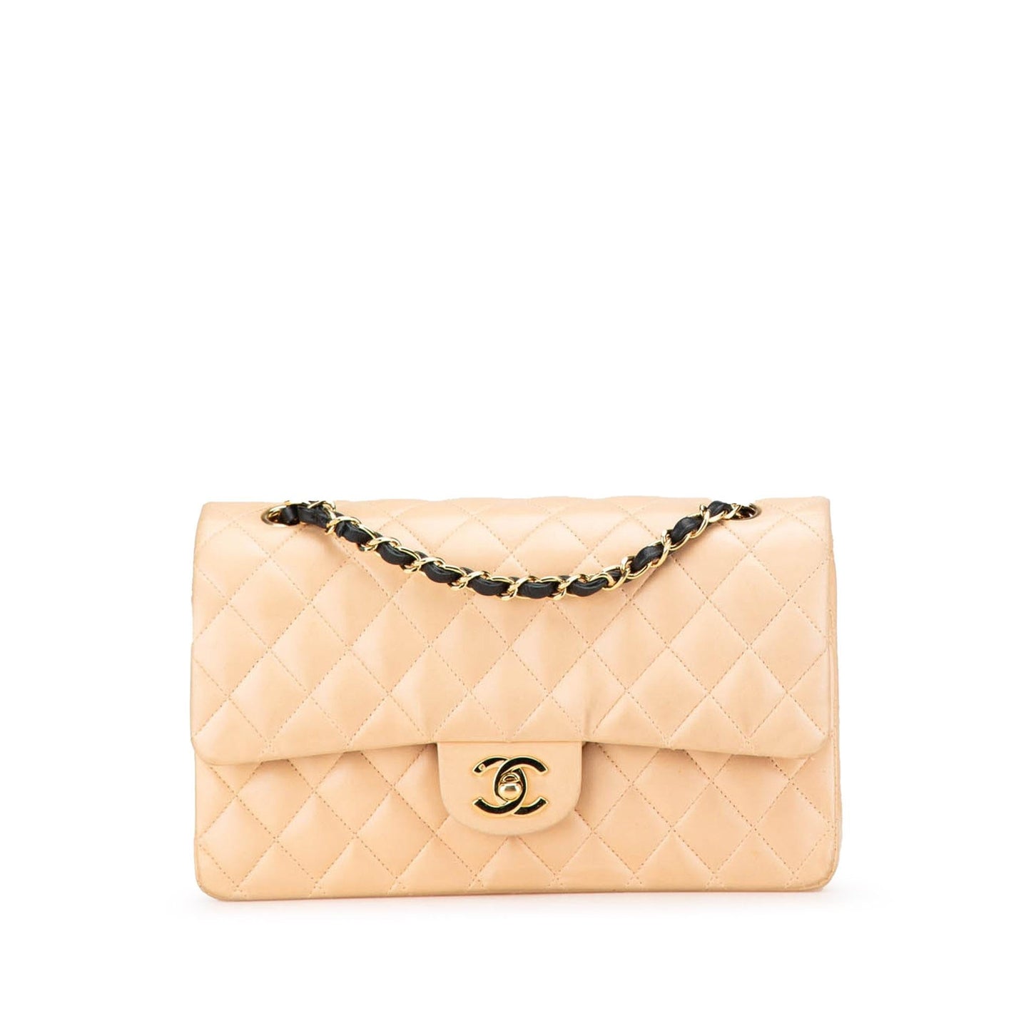 Chanel Classic Lambskin Double Flap Handbag Shg Fe8Z1B