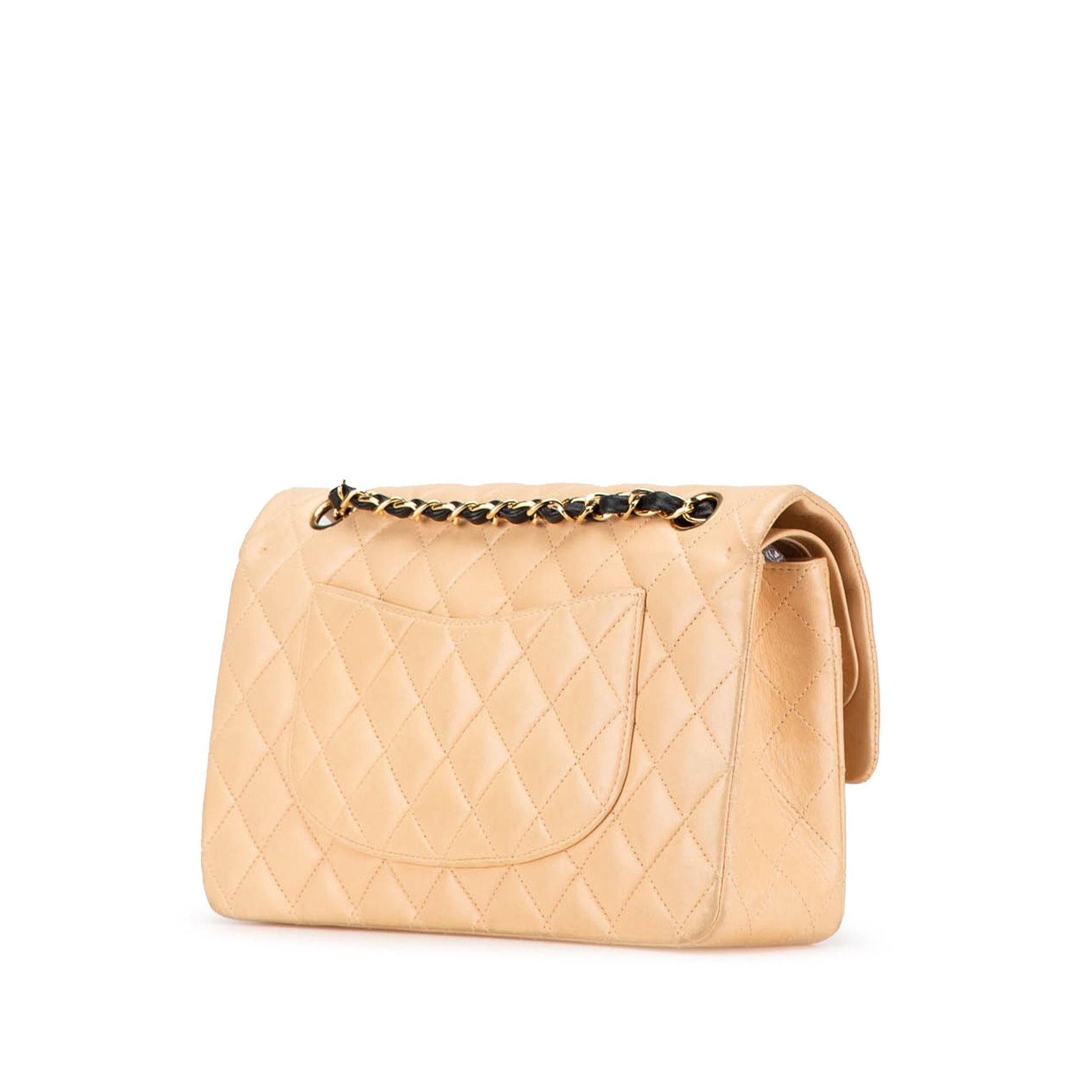 Chanel Classic Lambskin Double Flap Handbag Shg Fe8Z1B