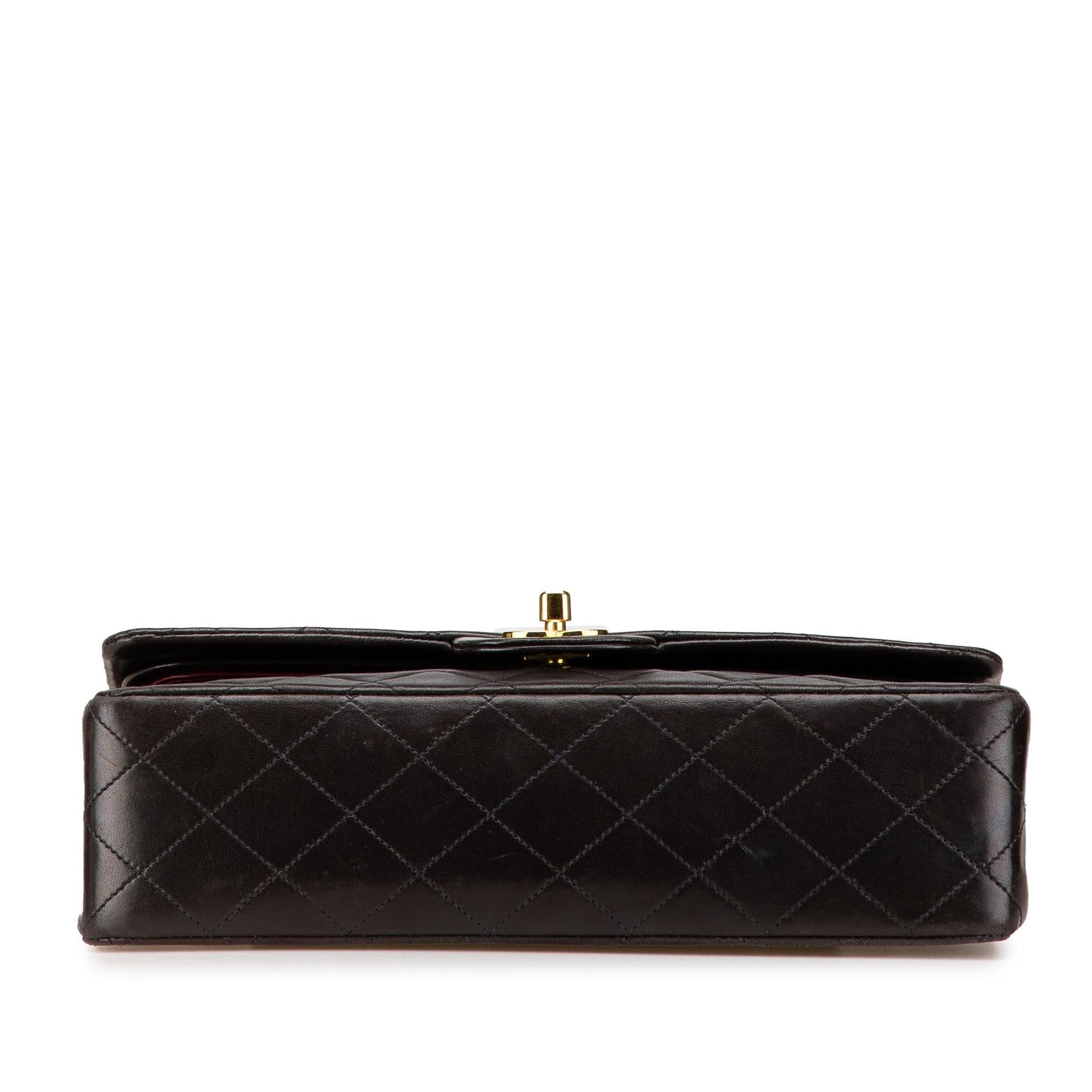 Chanel Classic Lambskin Double Flap Handbag Flap 2