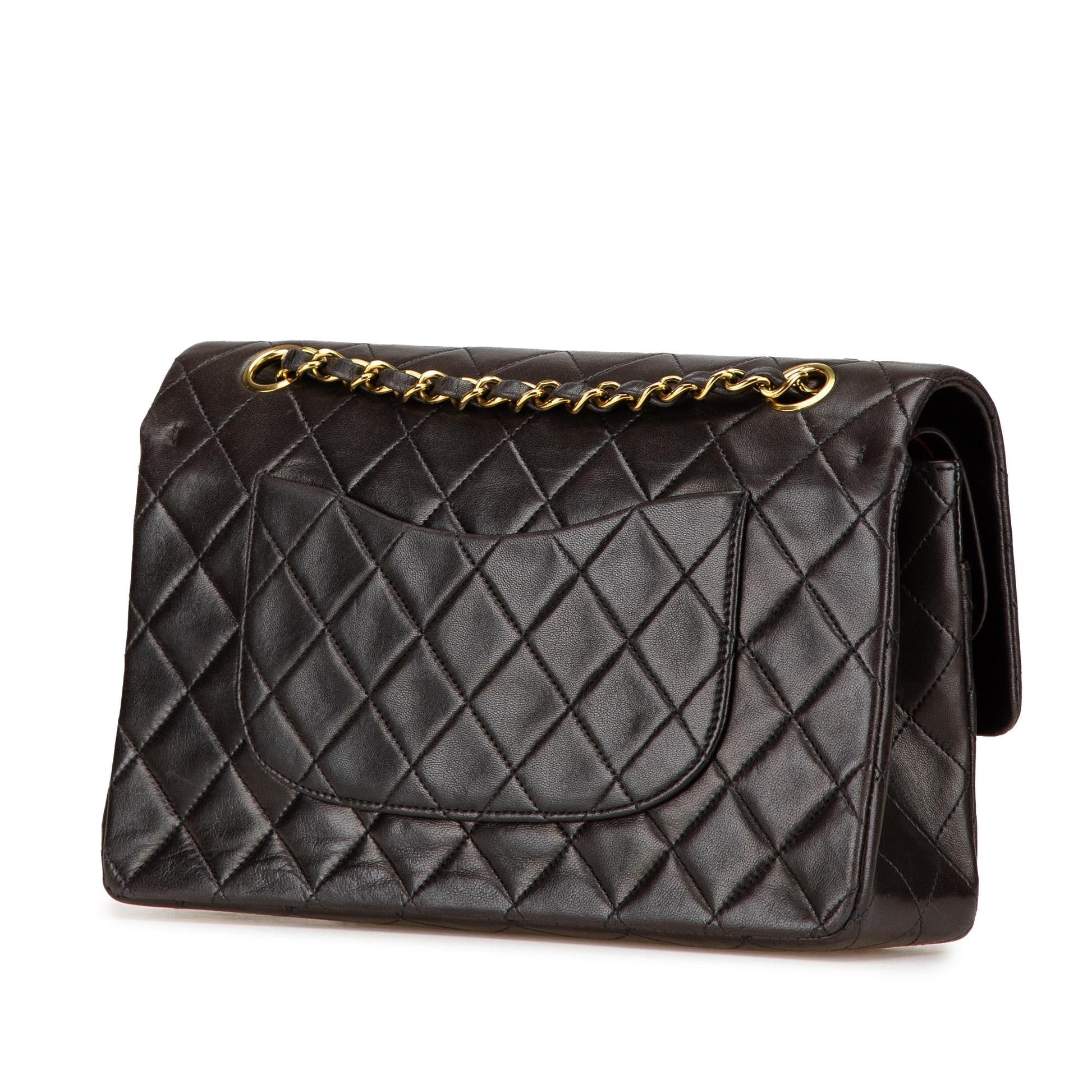 Chanel Classic Lambskin Double Flap Handbag Flap 2