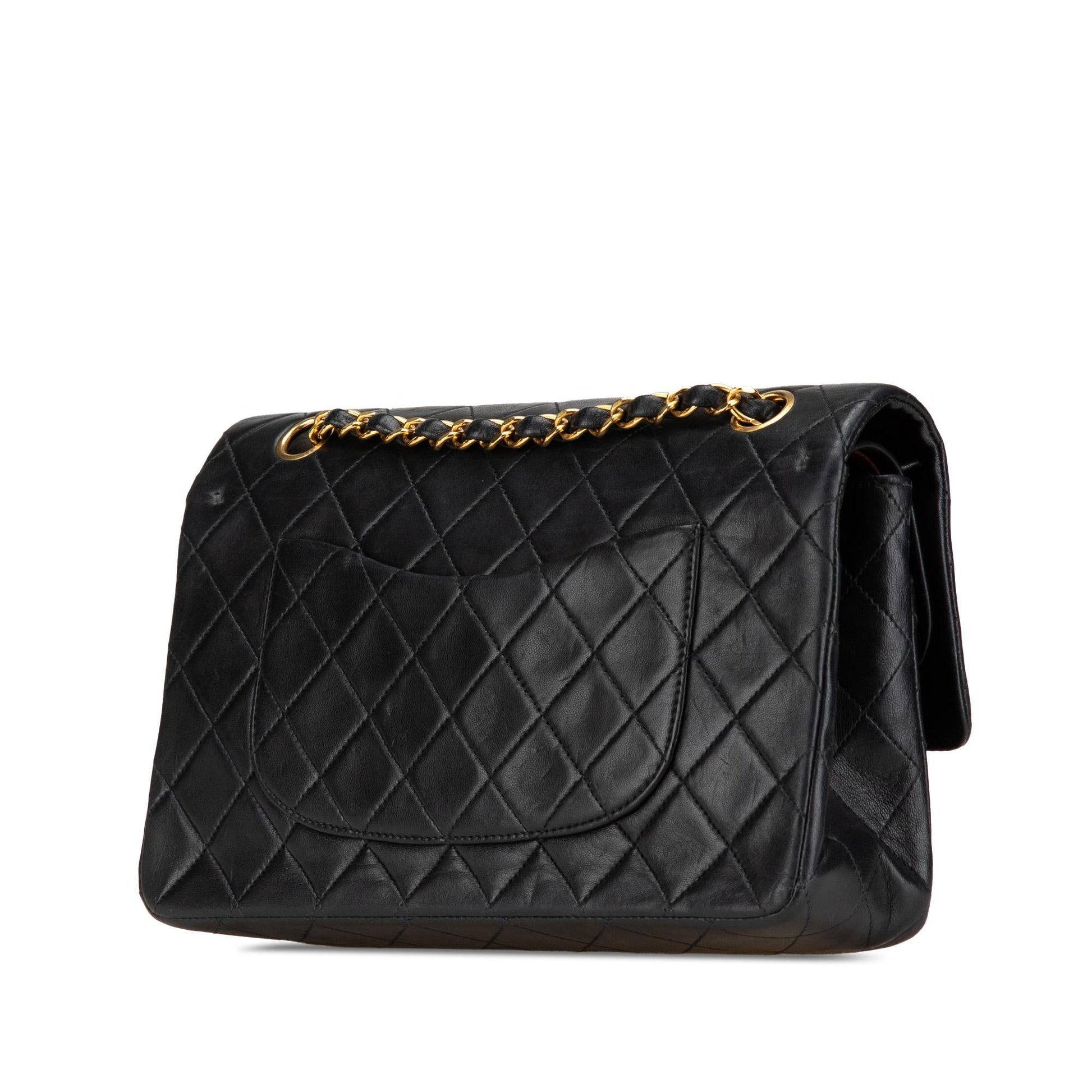 Chanel Classic Lambskin Double Flap Handbag Flap 3