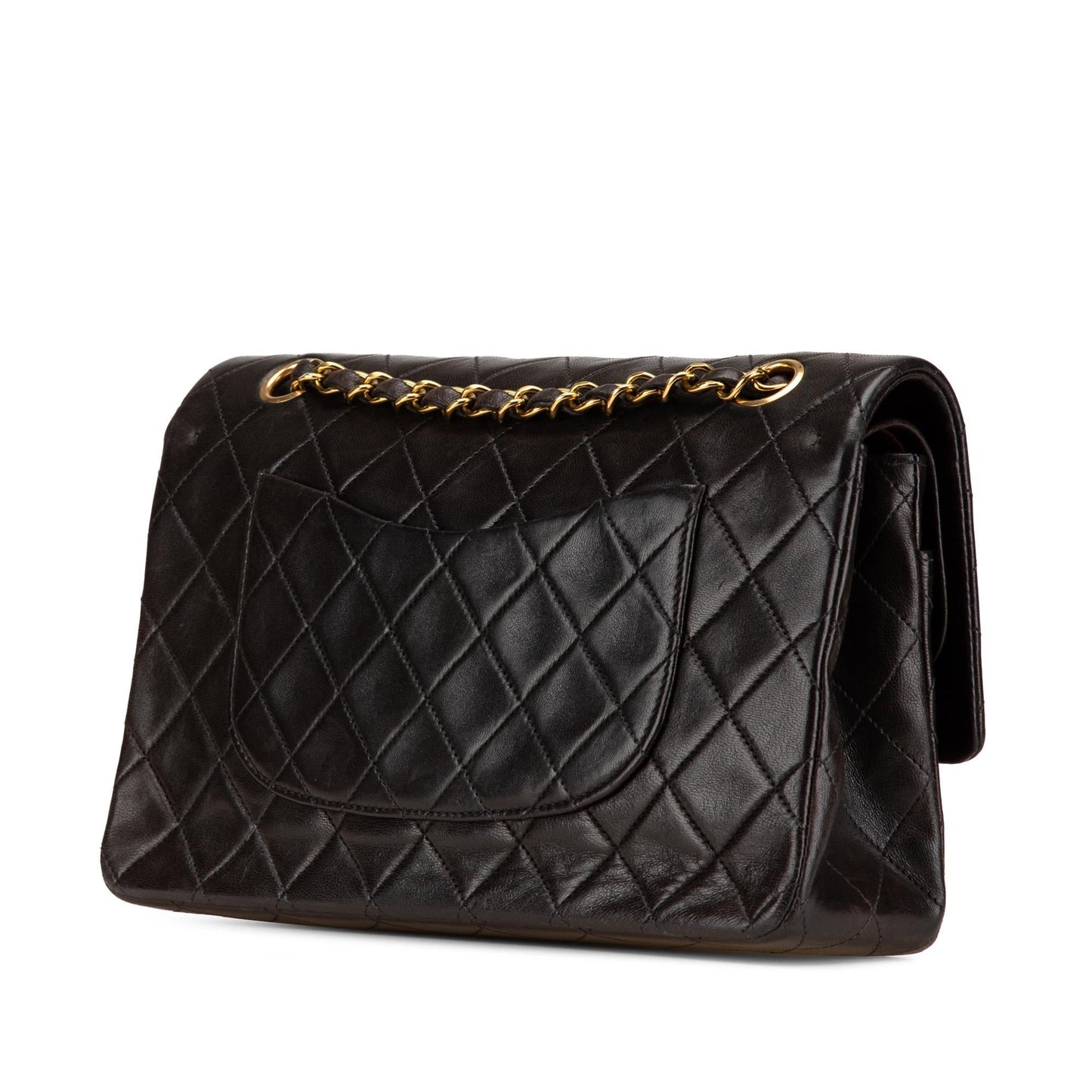 Chanel Classic Lambskin Double Flap Handbag Flap 4