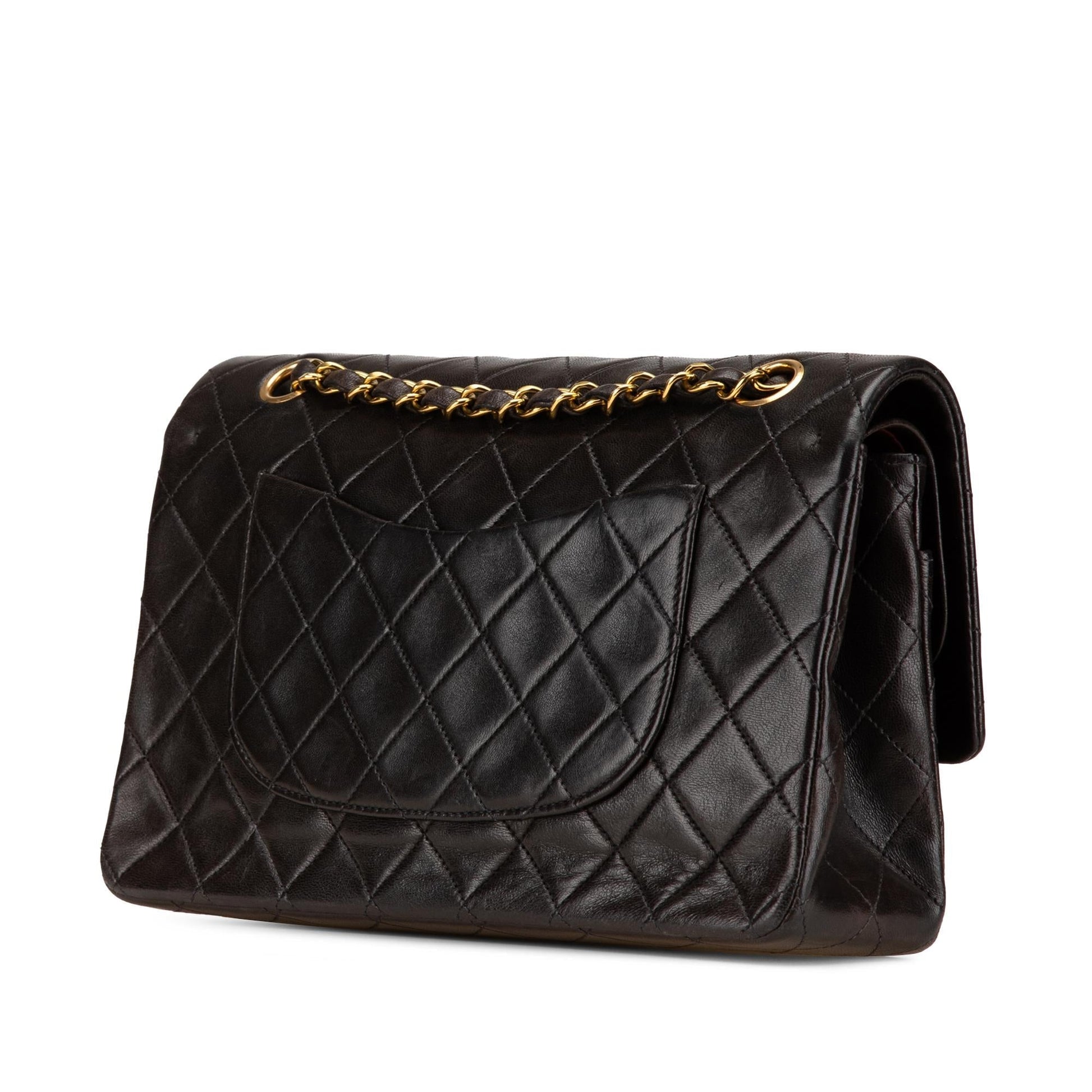 Chanel Classic Lambskin Double Flap Handbag Flap 4