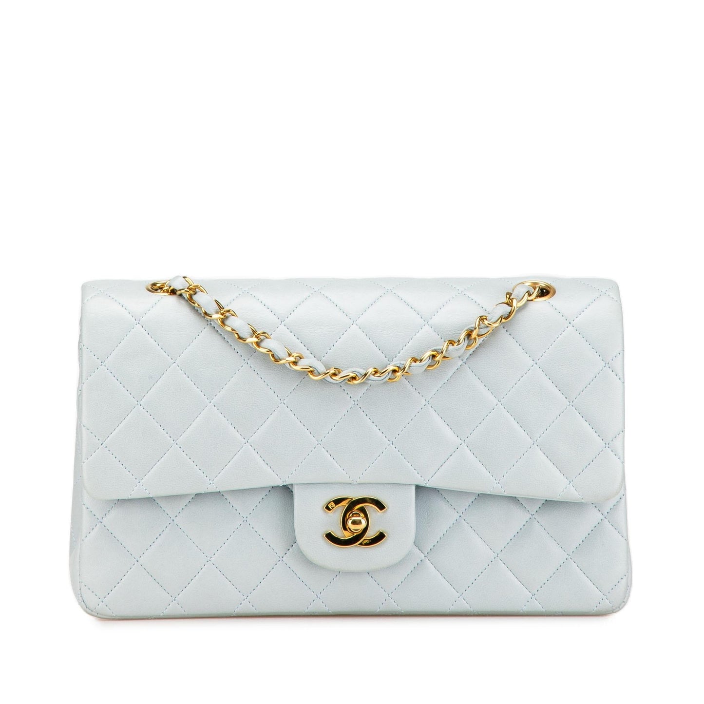 Chanel Classic Lambskin Double Flap Handbag Flap 5