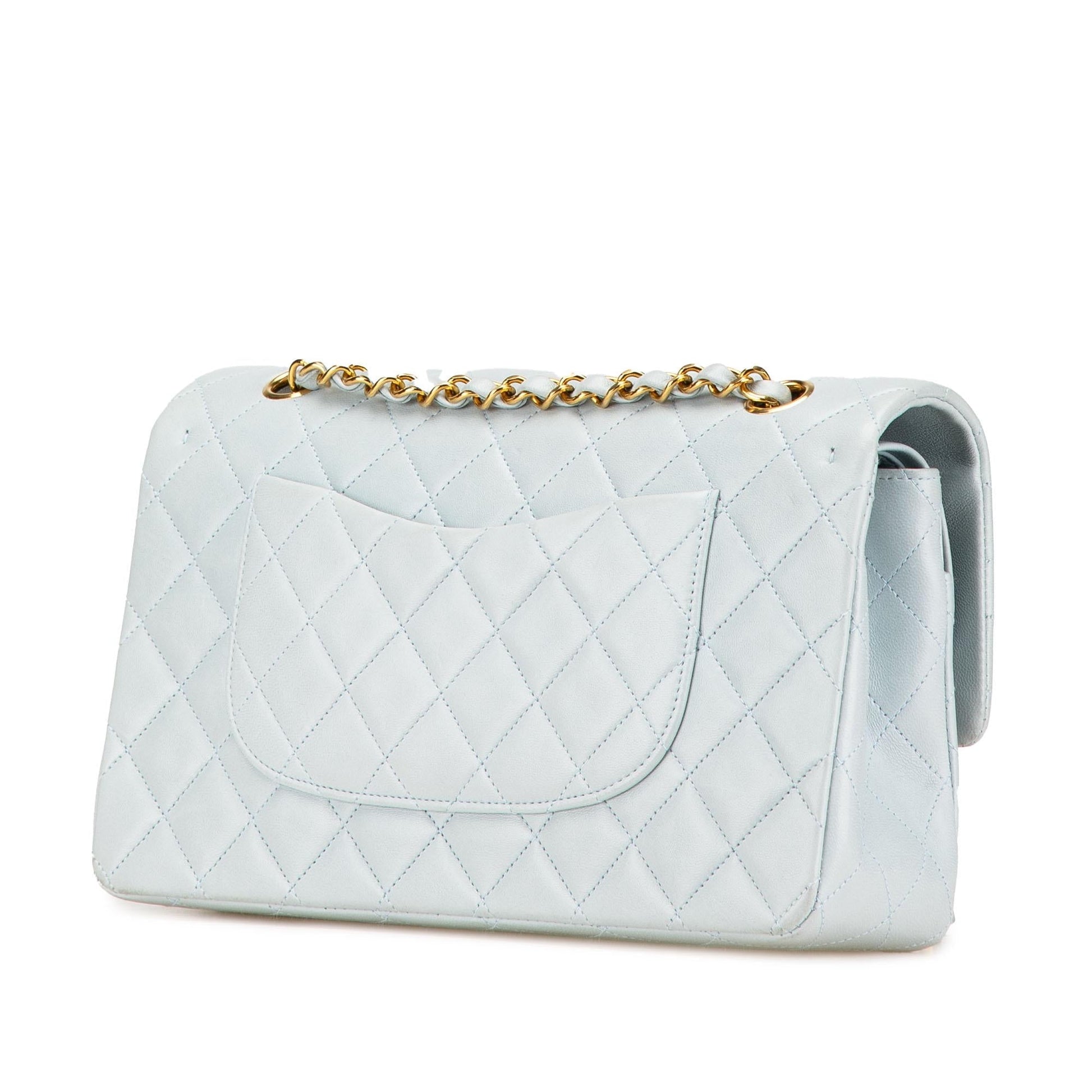 Chanel Classic Lambskin Double Flap Handbag Flap 5