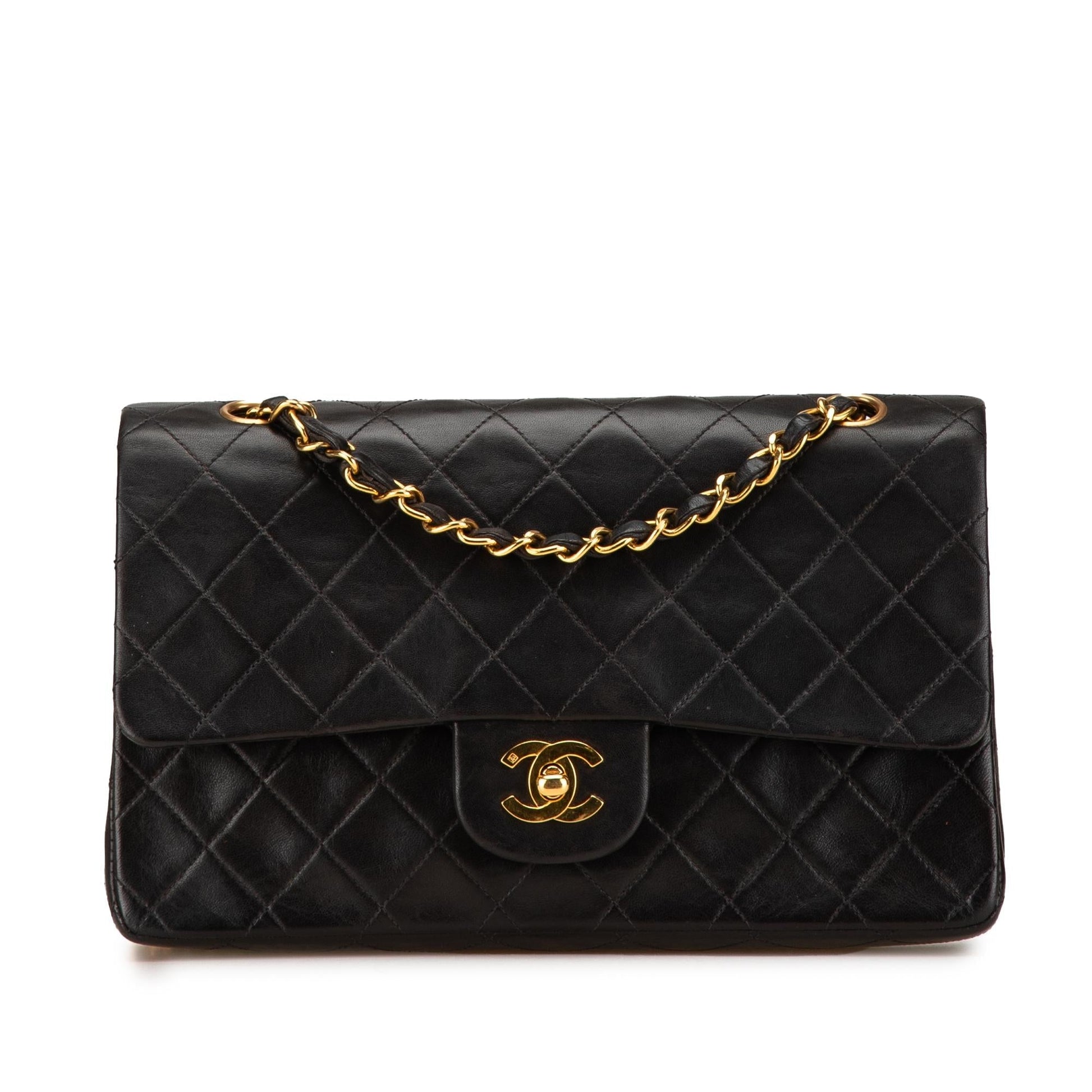Chanel Classic Lambskin Double Flap Handbag Flap 7