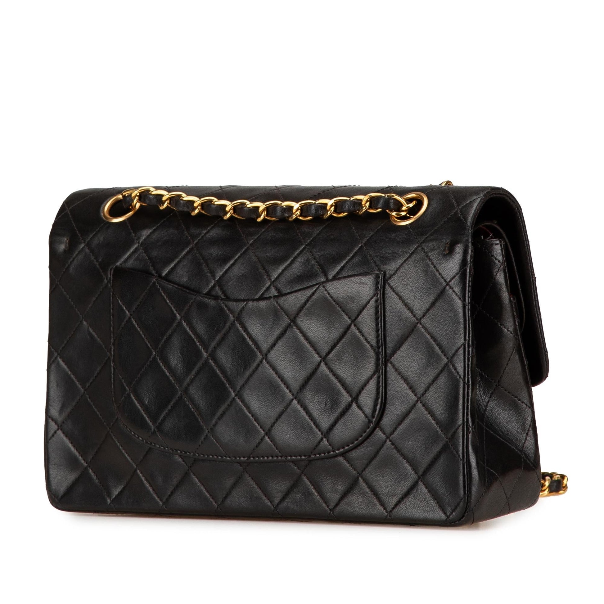 Chanel Classic Lambskin Double Flap Handbag Flap 7