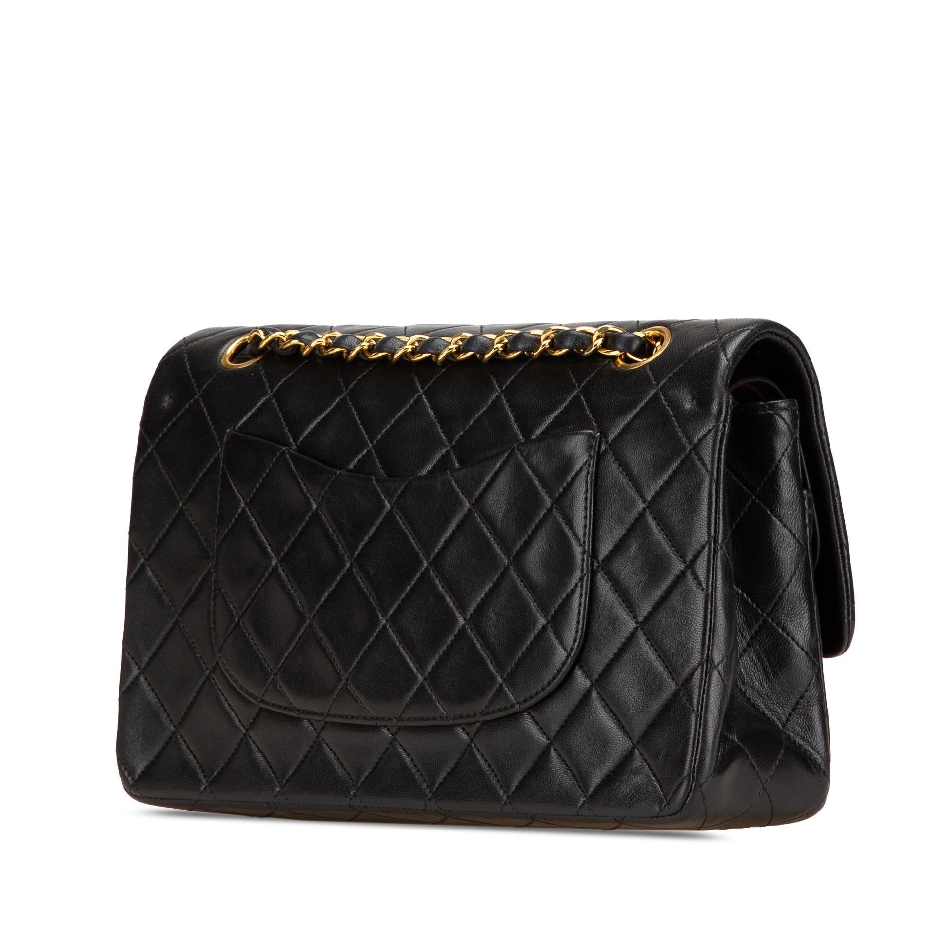 Chanel Classic Lambskin Double Flap Handbag Flap 8