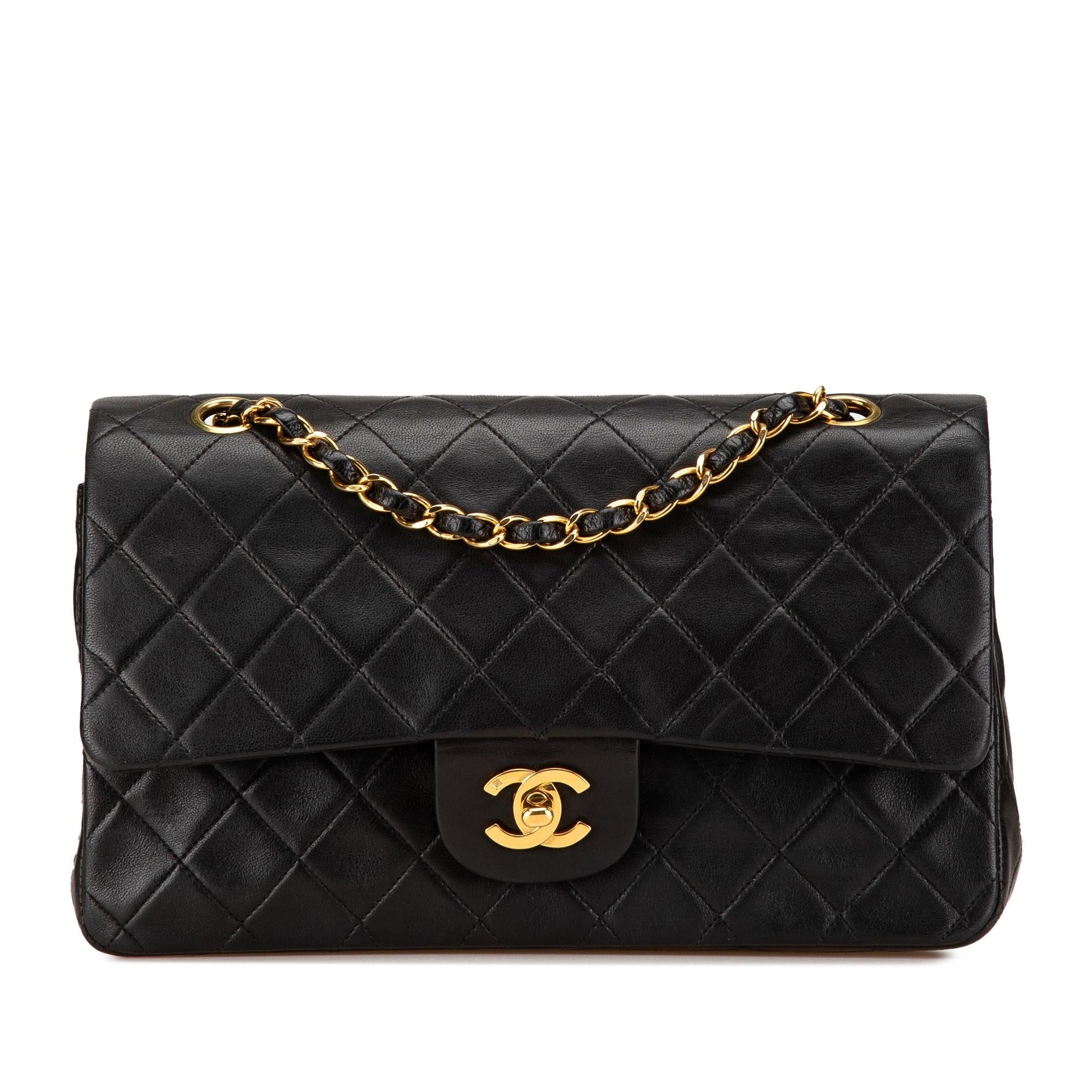 Chanel Classic Lambskin Double Flap Handbag Flap 17