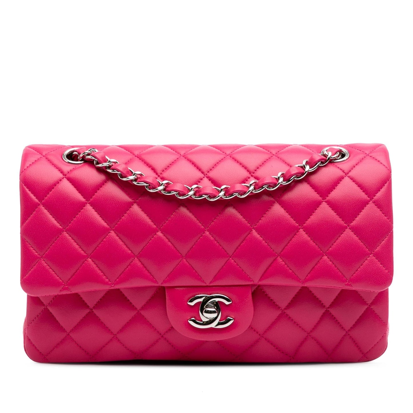 Chanel Classic Lambskin Double Flap Handbag Flap 12