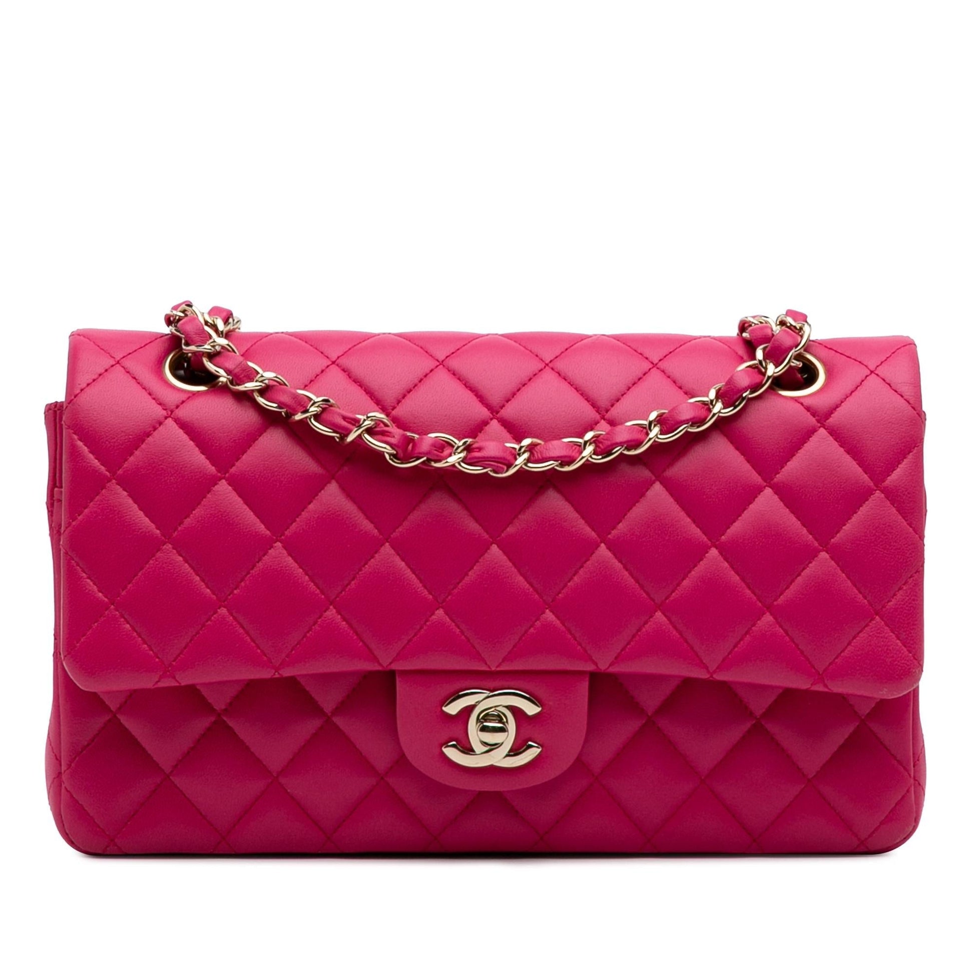 Chanel Classic Lambskin Double Flap Handbag Flap 14