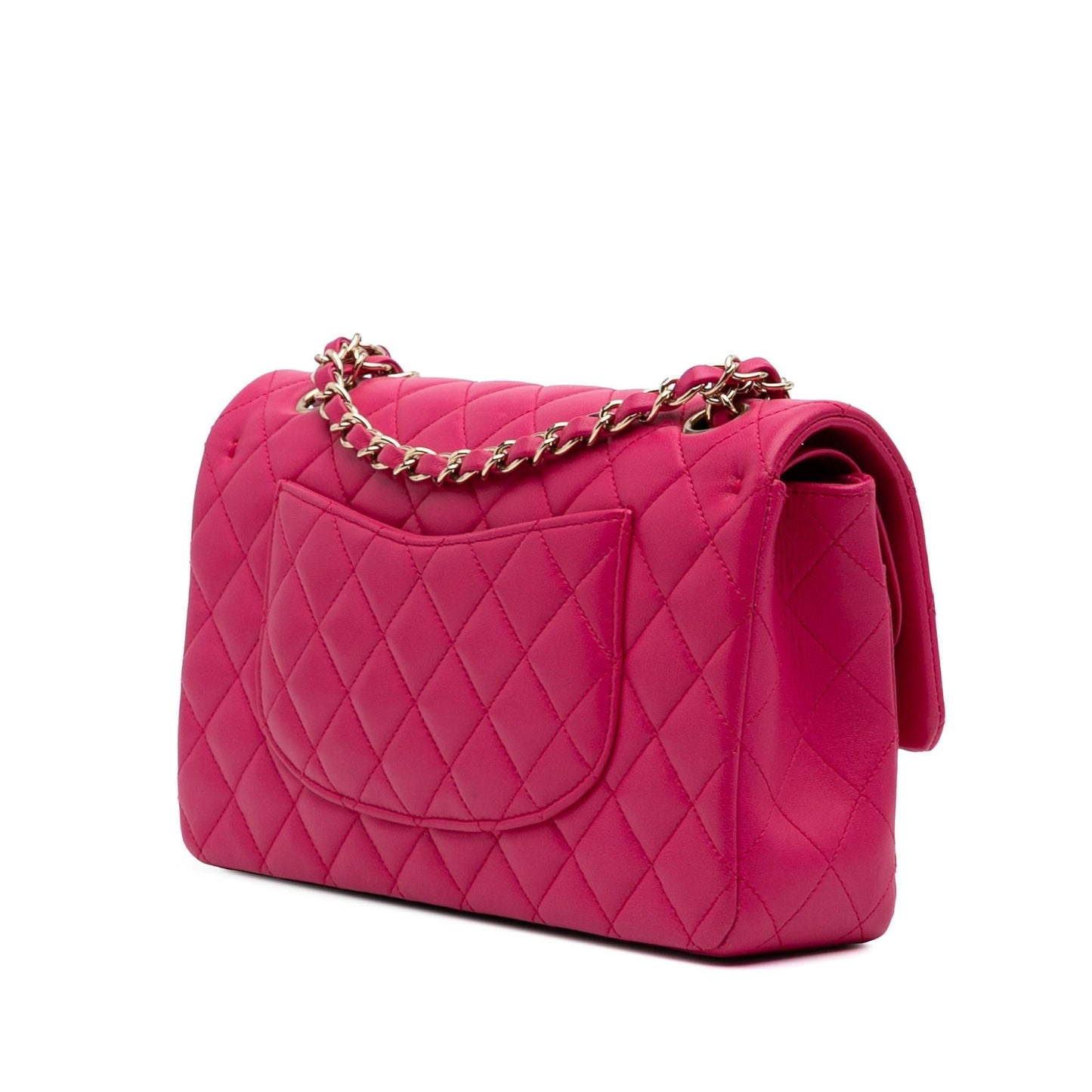Chanel Classic Lambskin Double Flap Handbag Flap 14