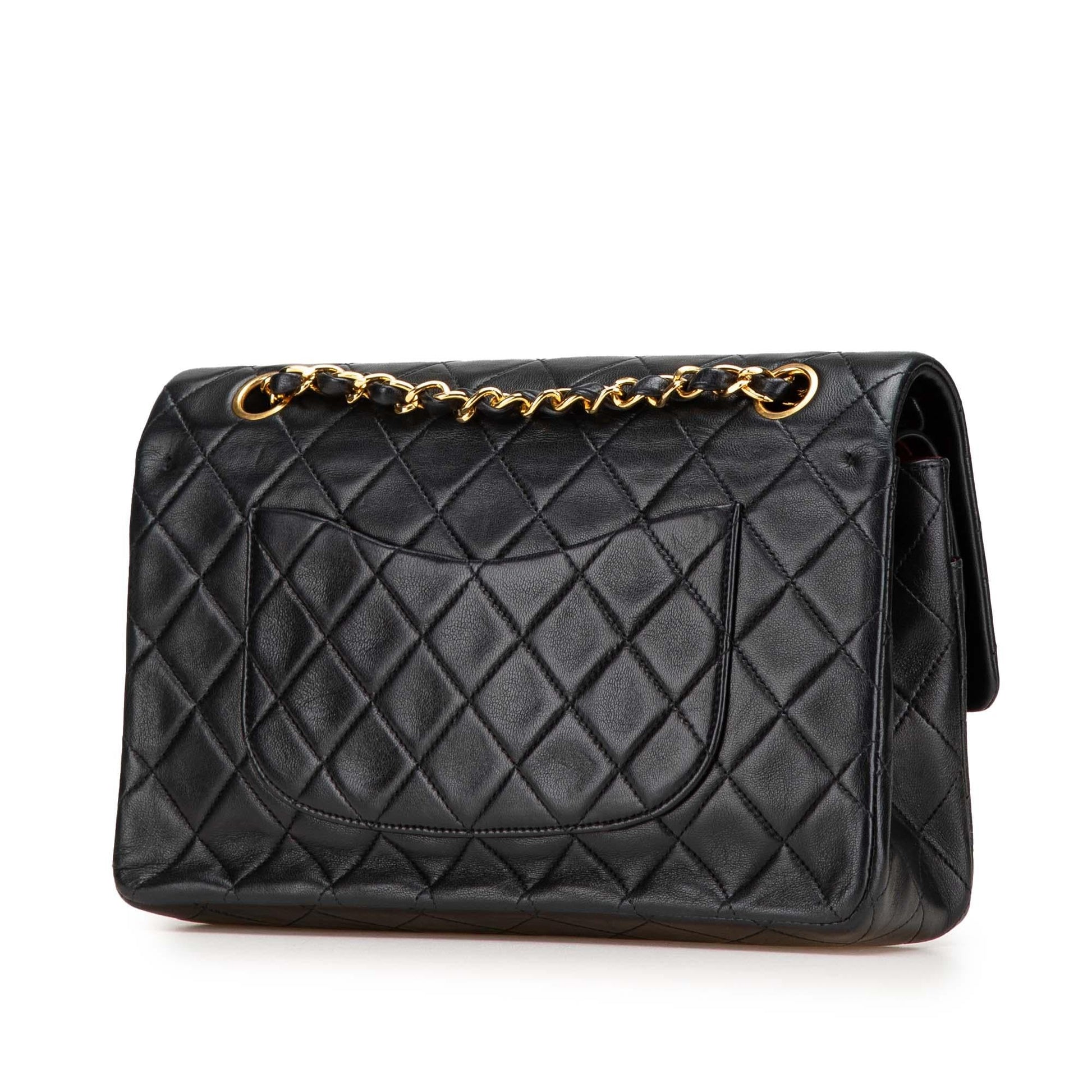 Chanel Classic Lambskin Double Flap Handbag Flap 19