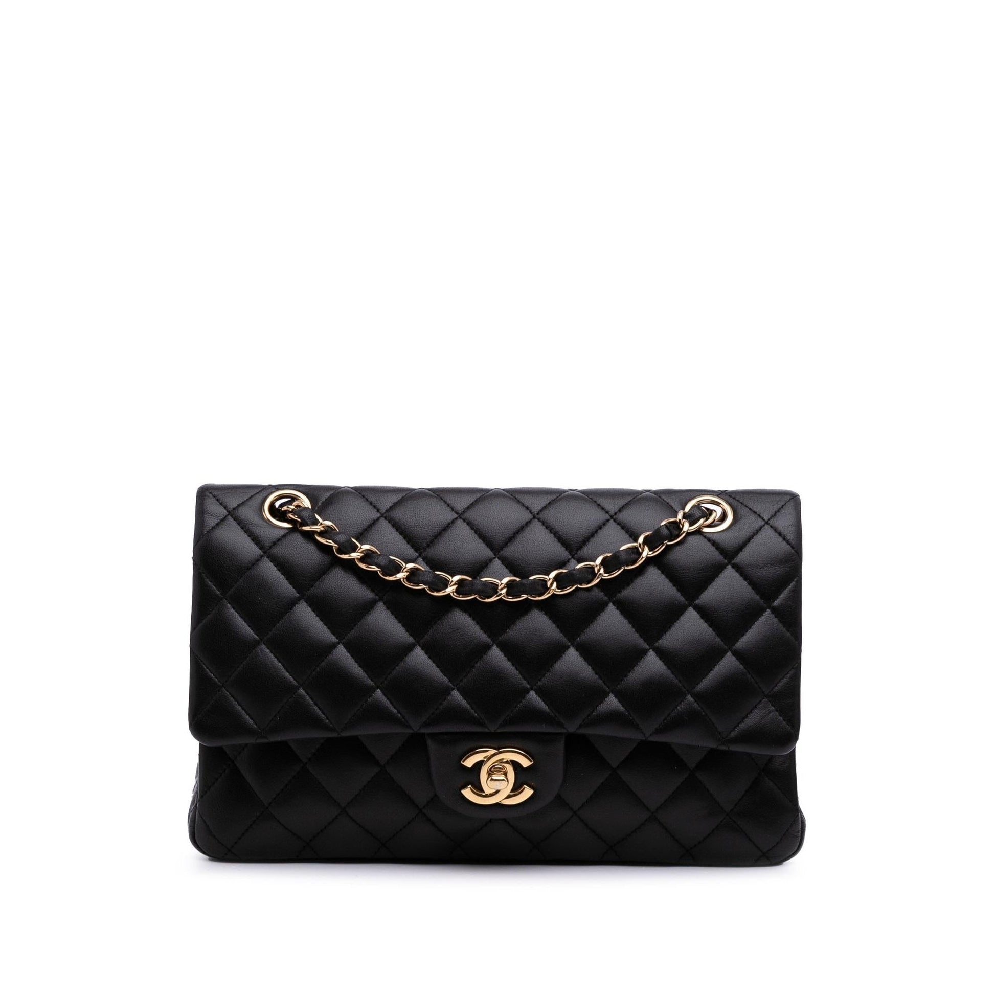 Chanel Classic Lambskin Double Flap Handbag Flap 20