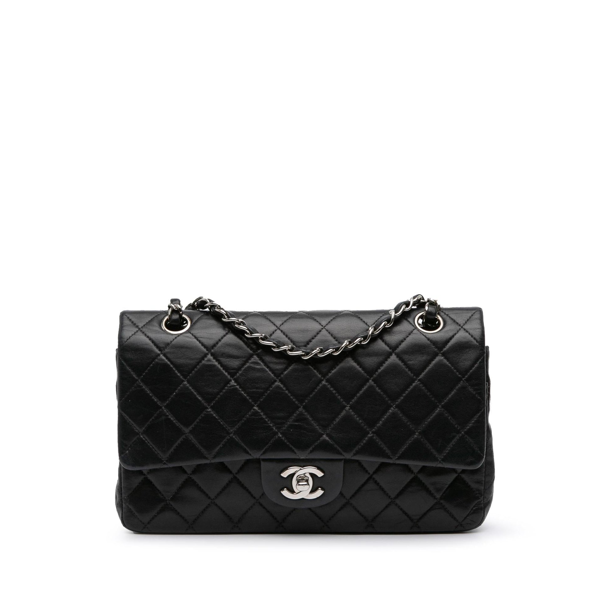 Chanel Classic Lambskin Double Flap Handbag Flap 23