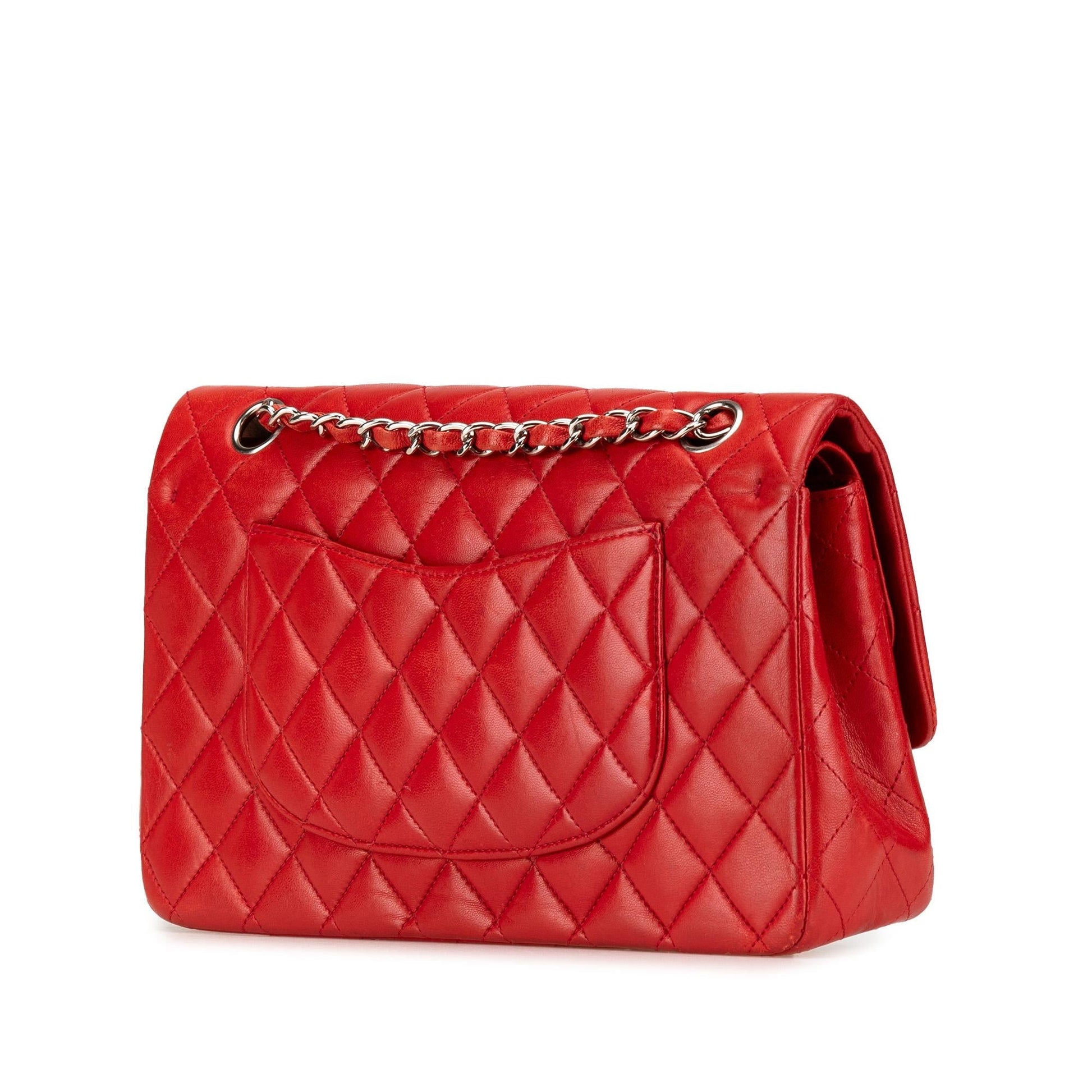 Chanel Classic Lambskin Double Flap Handbag Flap 26