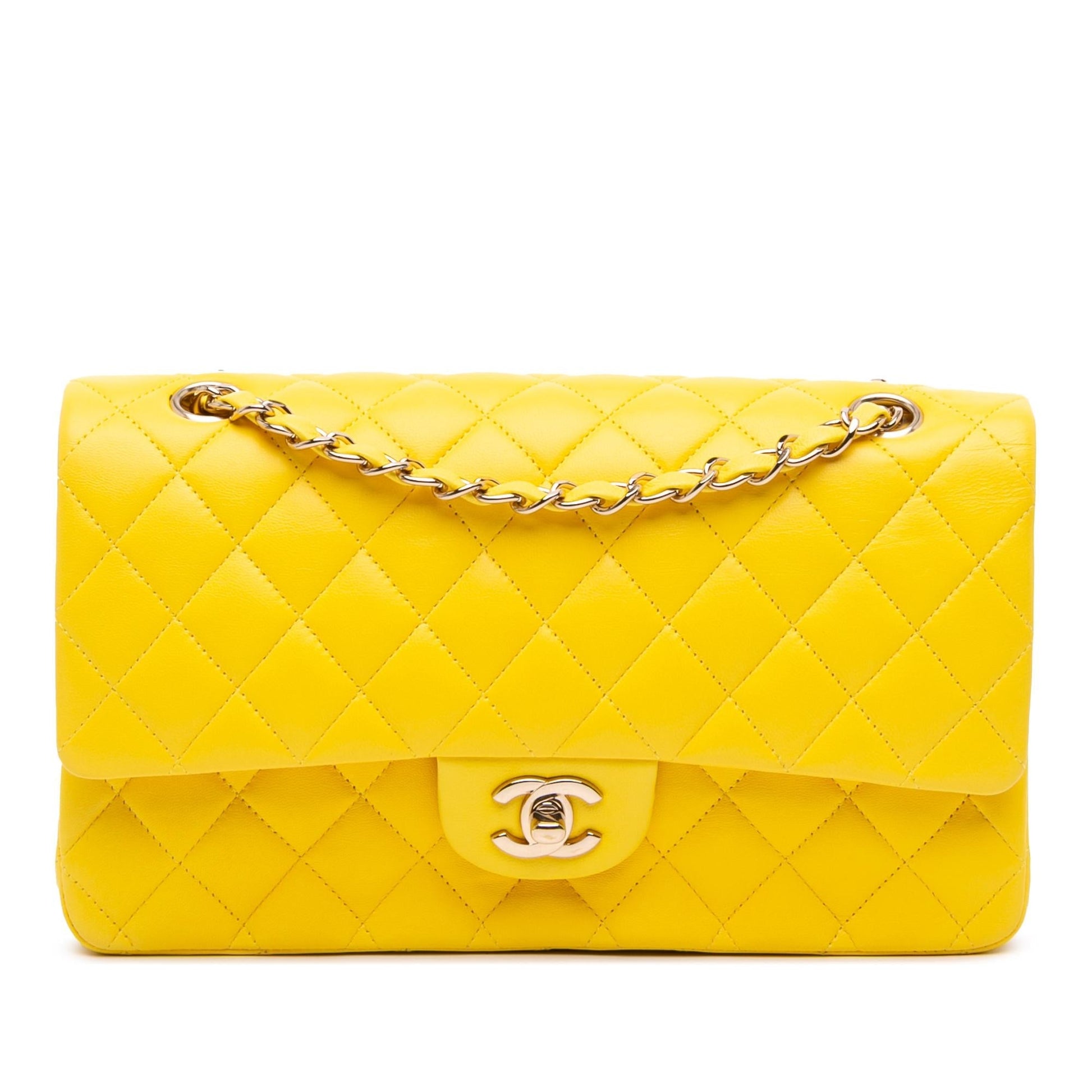 Chanel Classic Lambskin Double Flap Handbag Flap 25