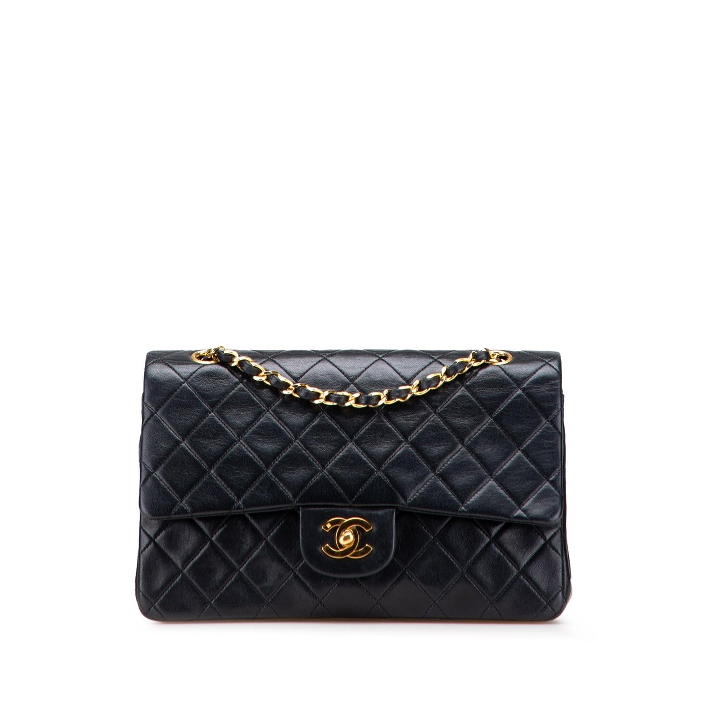 Chanel Classic Lambskin Double Flap Handbag Flap 27