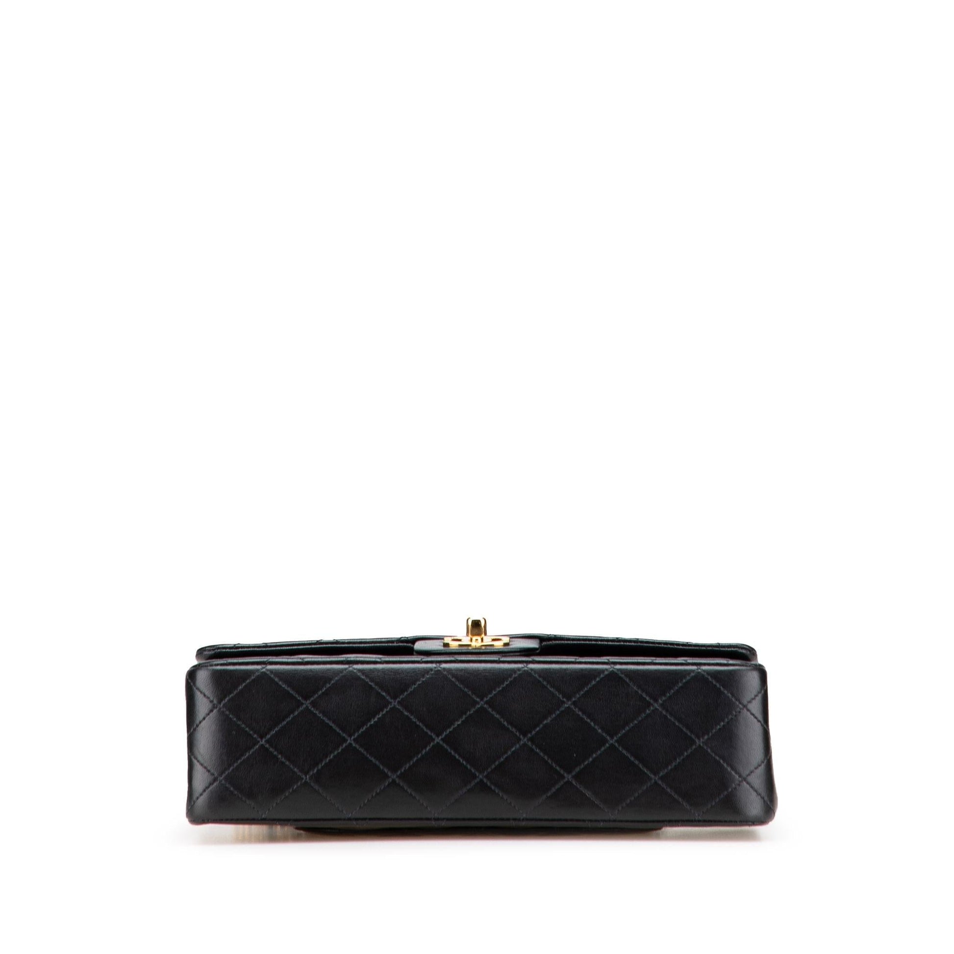 Chanel Classic Lambskin Double Flap Handbag Flap 28
