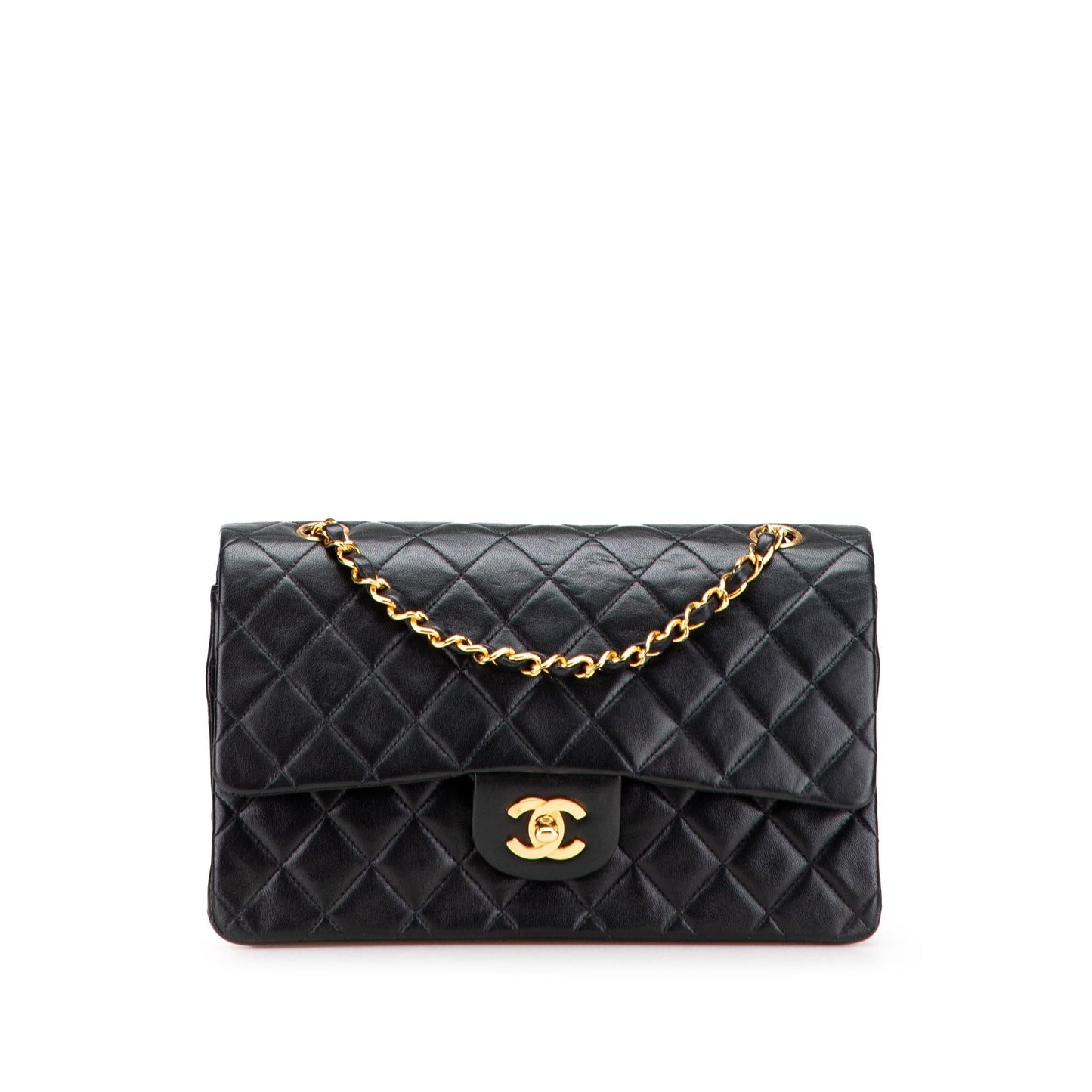 Chanel Classic Lambskin Double Flap Handbag Flap 28