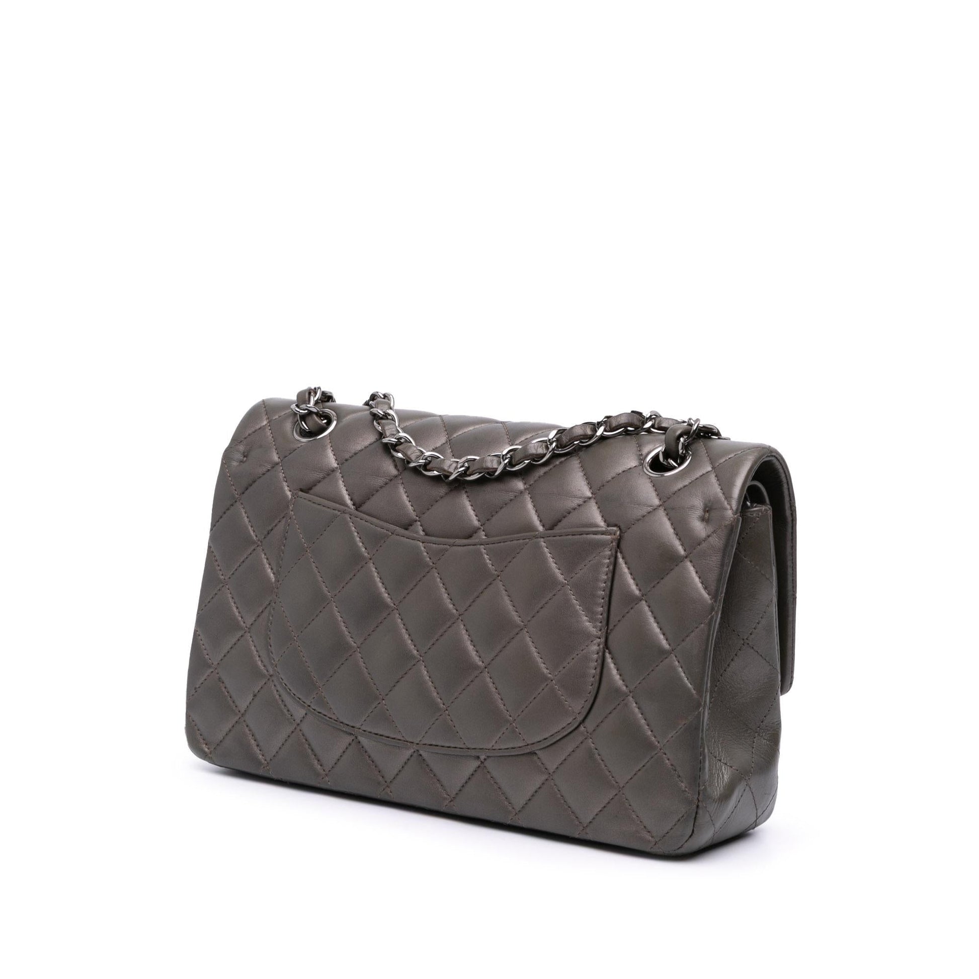 Chanel Classic Lambskin Double Flap Handbag Flap 30