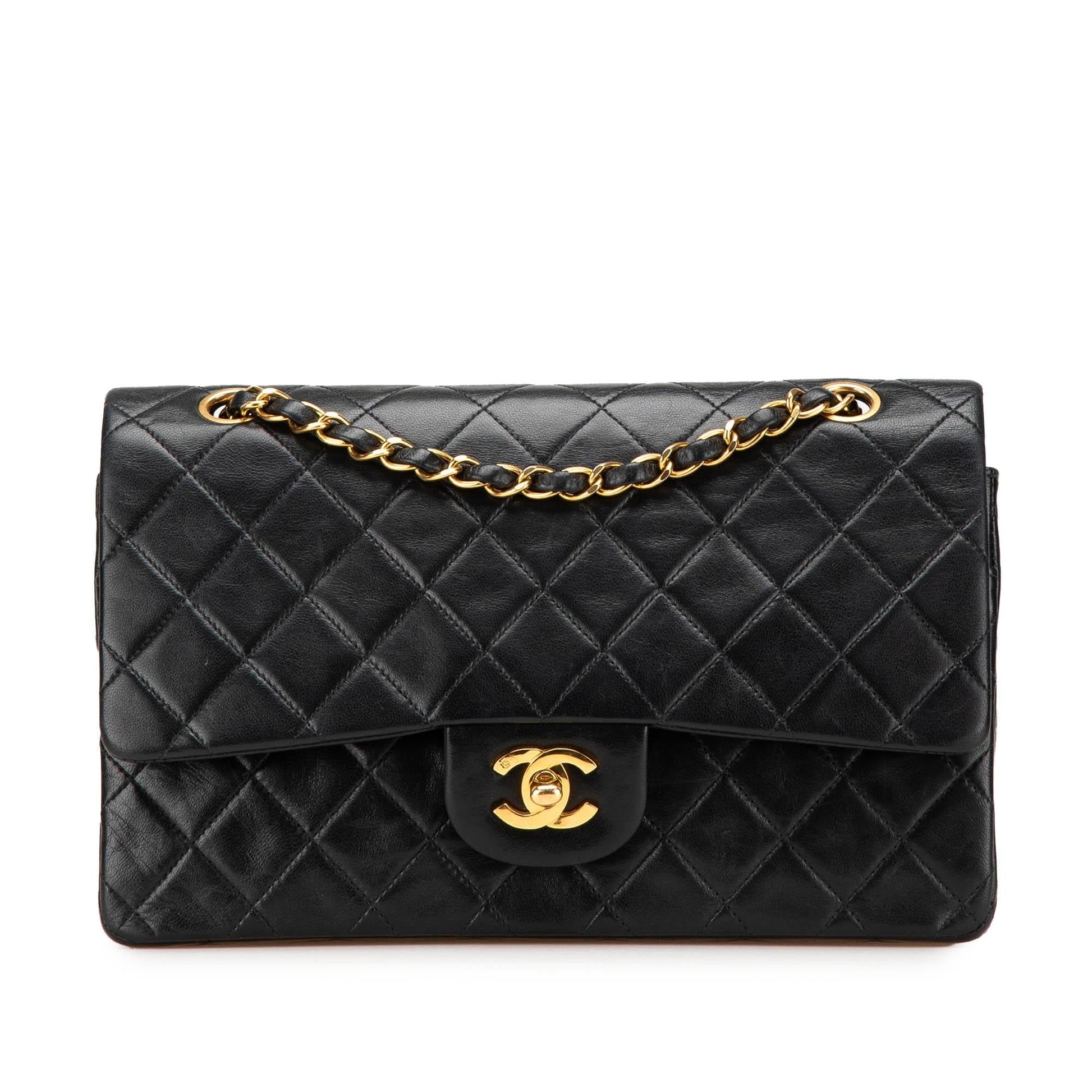 Chanel Classic Lambskin Double Flap Handbag Flap 33