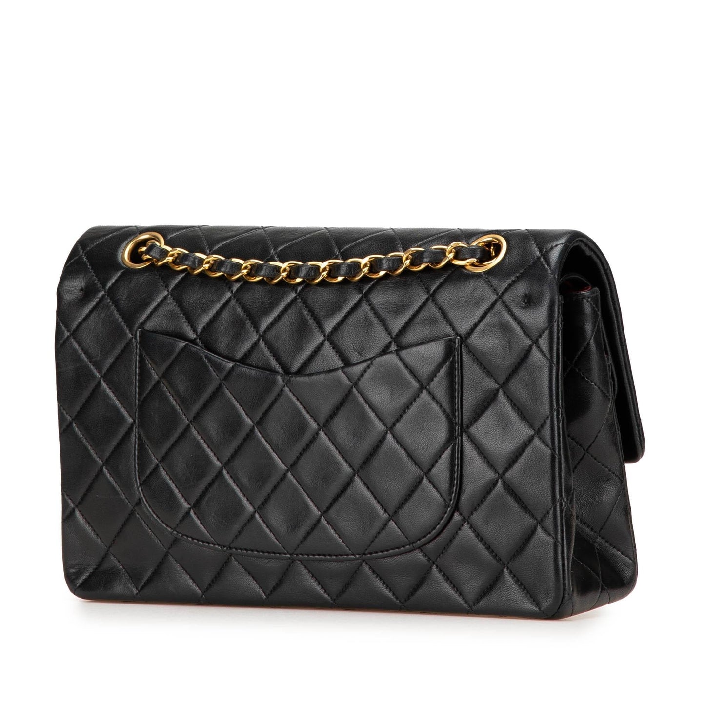Chanel Classic Lambskin Double Flap Handbag Flap 35