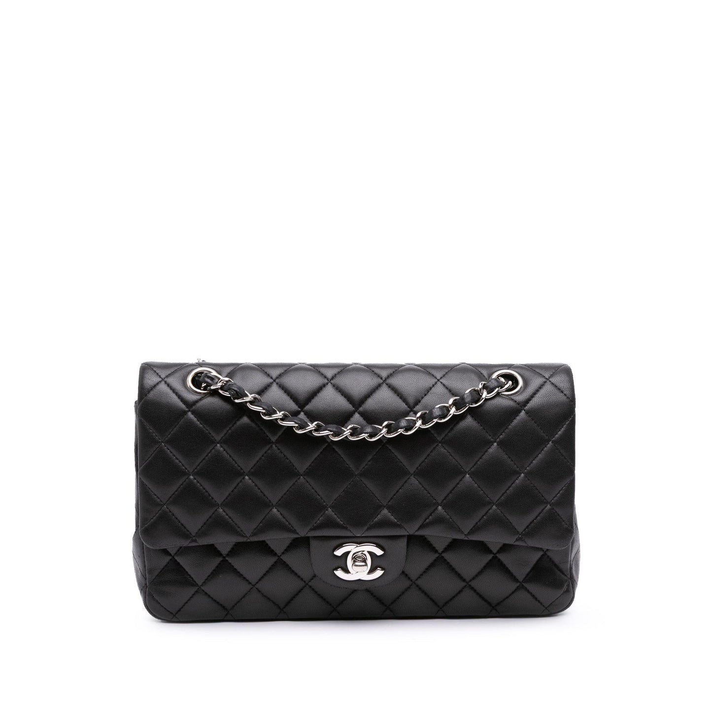 Chanel Classic Lambskin Double Flap Handbag Flap 38