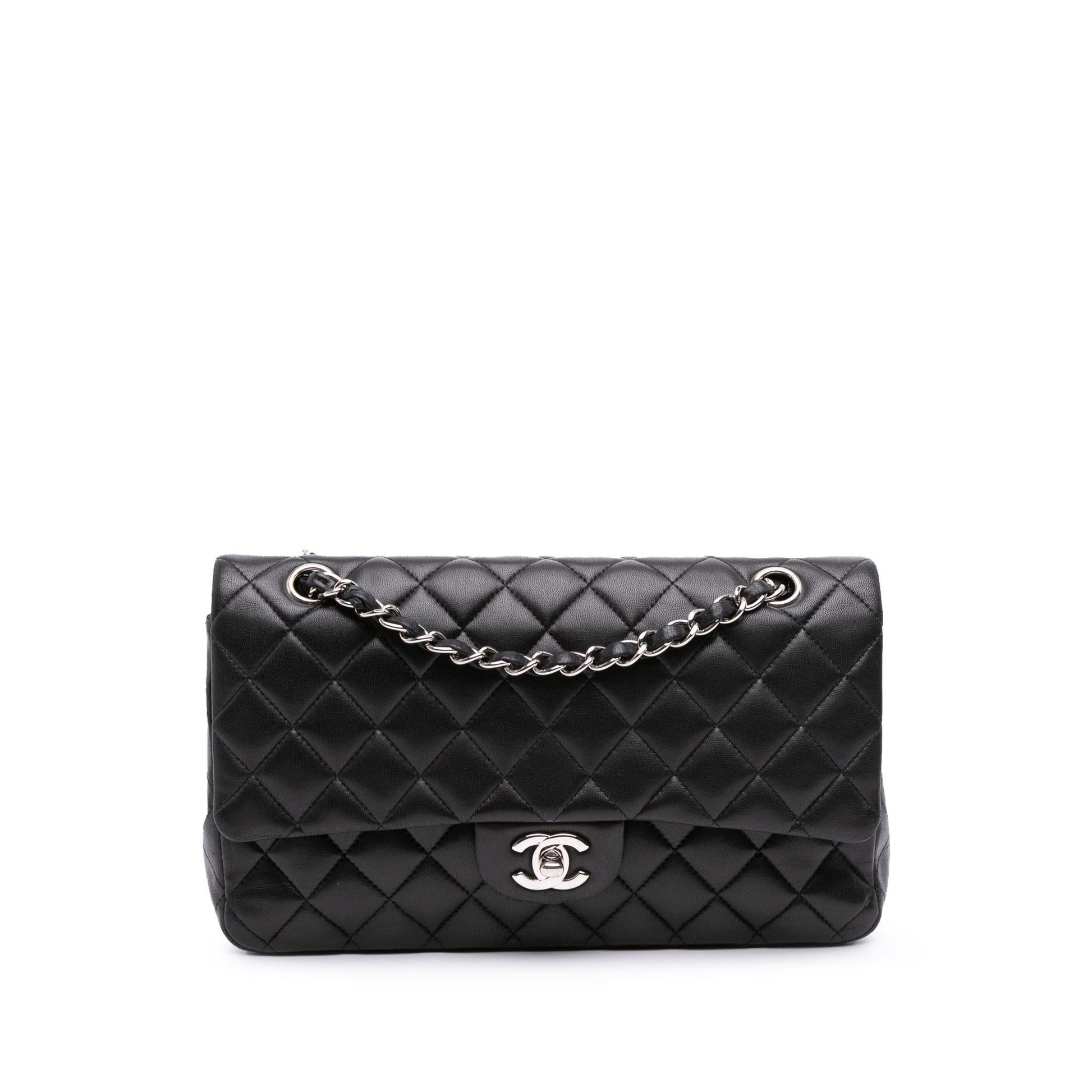 Chanel Classic Lambskin Double Flap Handbag Flap 38
