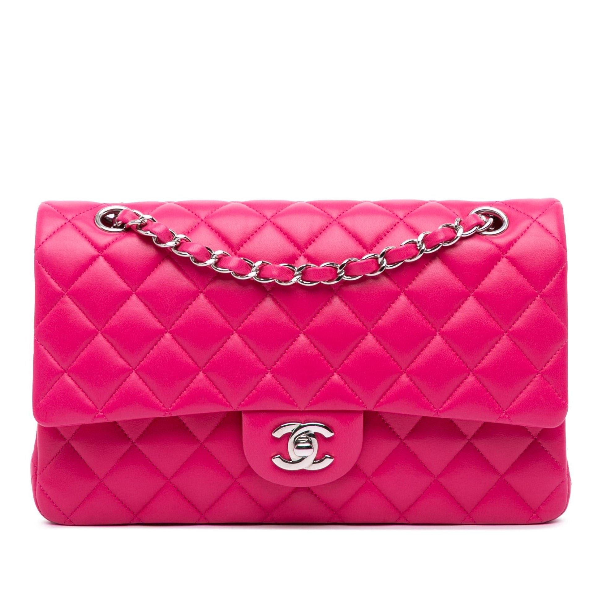 Chanel Classic Lambskin Double Flap Handbag Flap 57