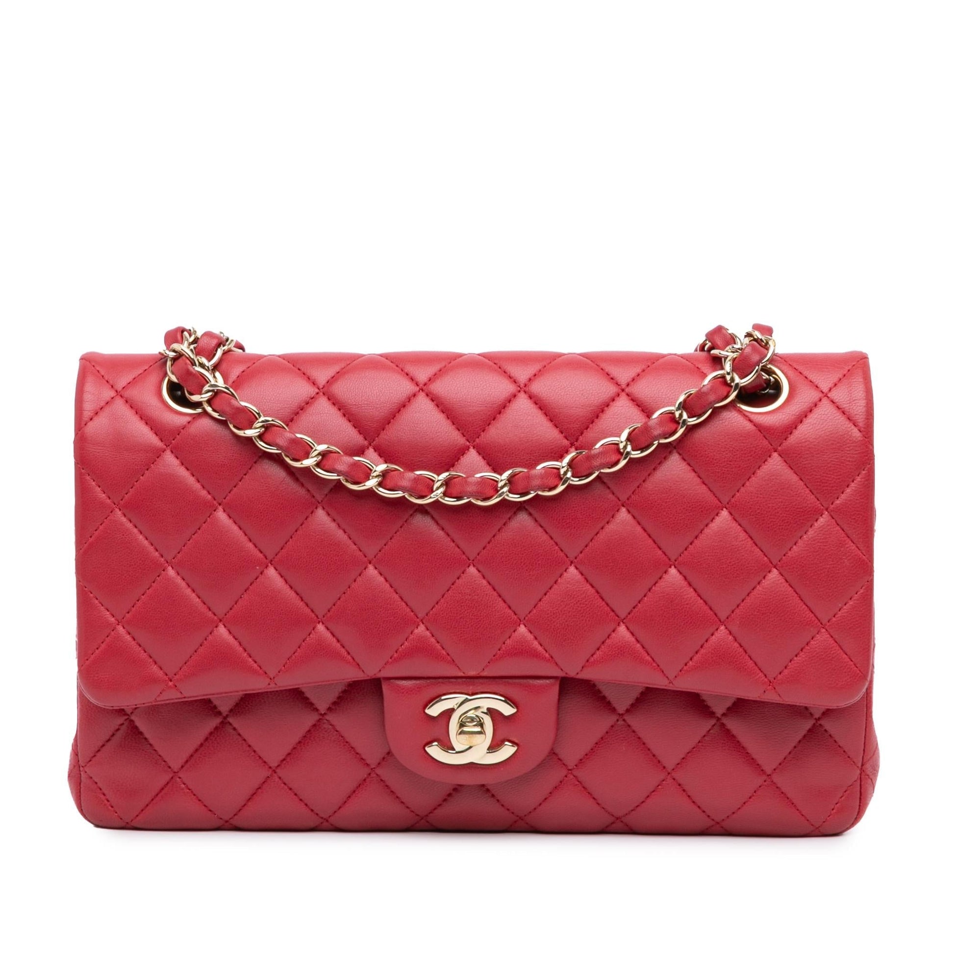 Chanel Classic Lambskin Double Flap Handbag Flap 58