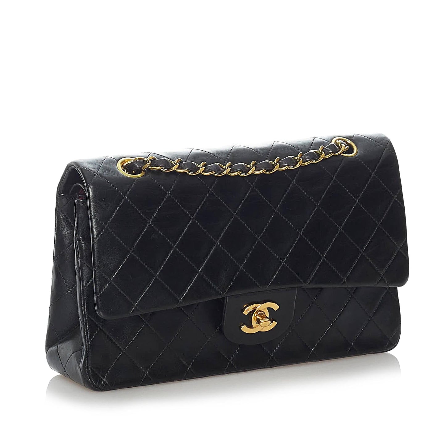 Chanel Classic Lambskin Double Flap SHG Leather Shoulder Bag 16