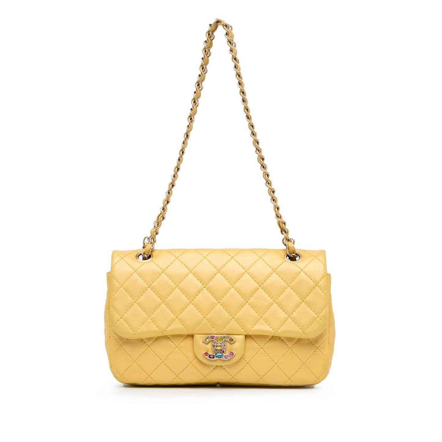 Chanel Classic Lambskin Precious Jewel Single Flap Handbag