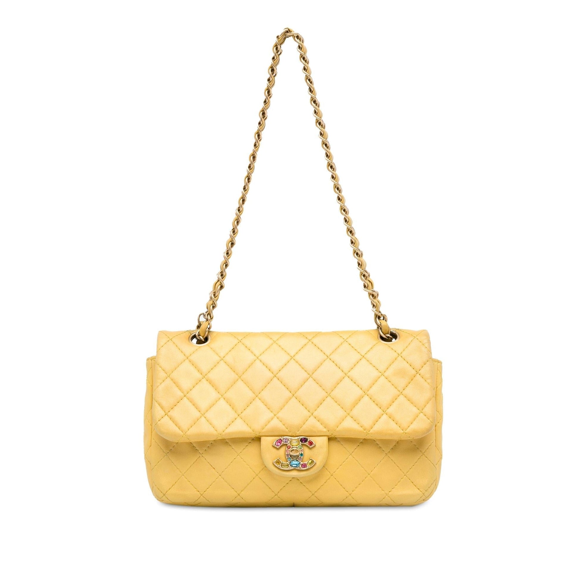 Chanel Medium Classic Lambskin Precious Jewel Single Flap (Shg-Xnma6A) Bag