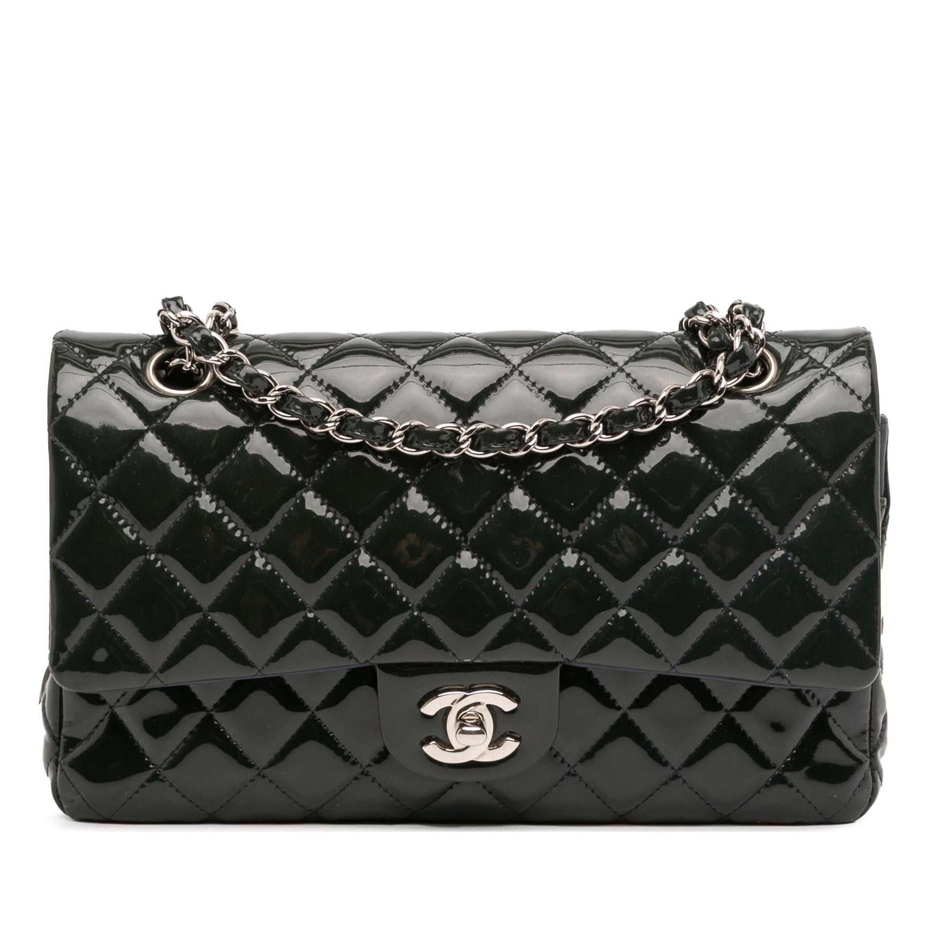 Chanel Classic Patent Double Fla Handbag