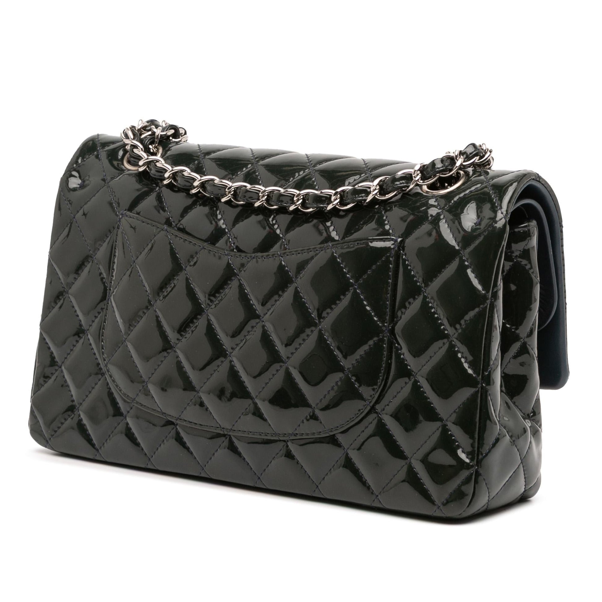 Chanel Classic Patent Double Fla Handbag