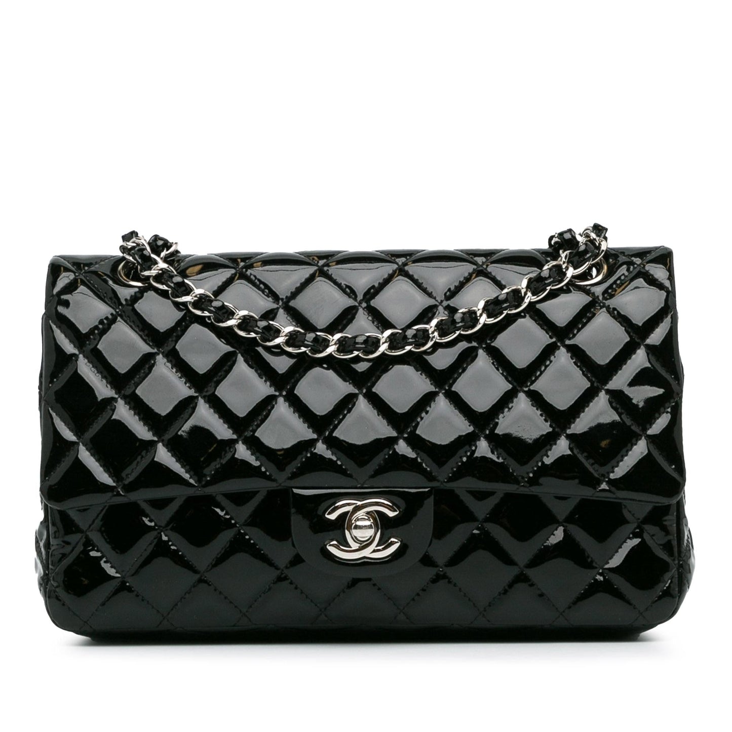Chanel Medium Classic Patent Double Flap (Shg-Gxzpcu) Bag