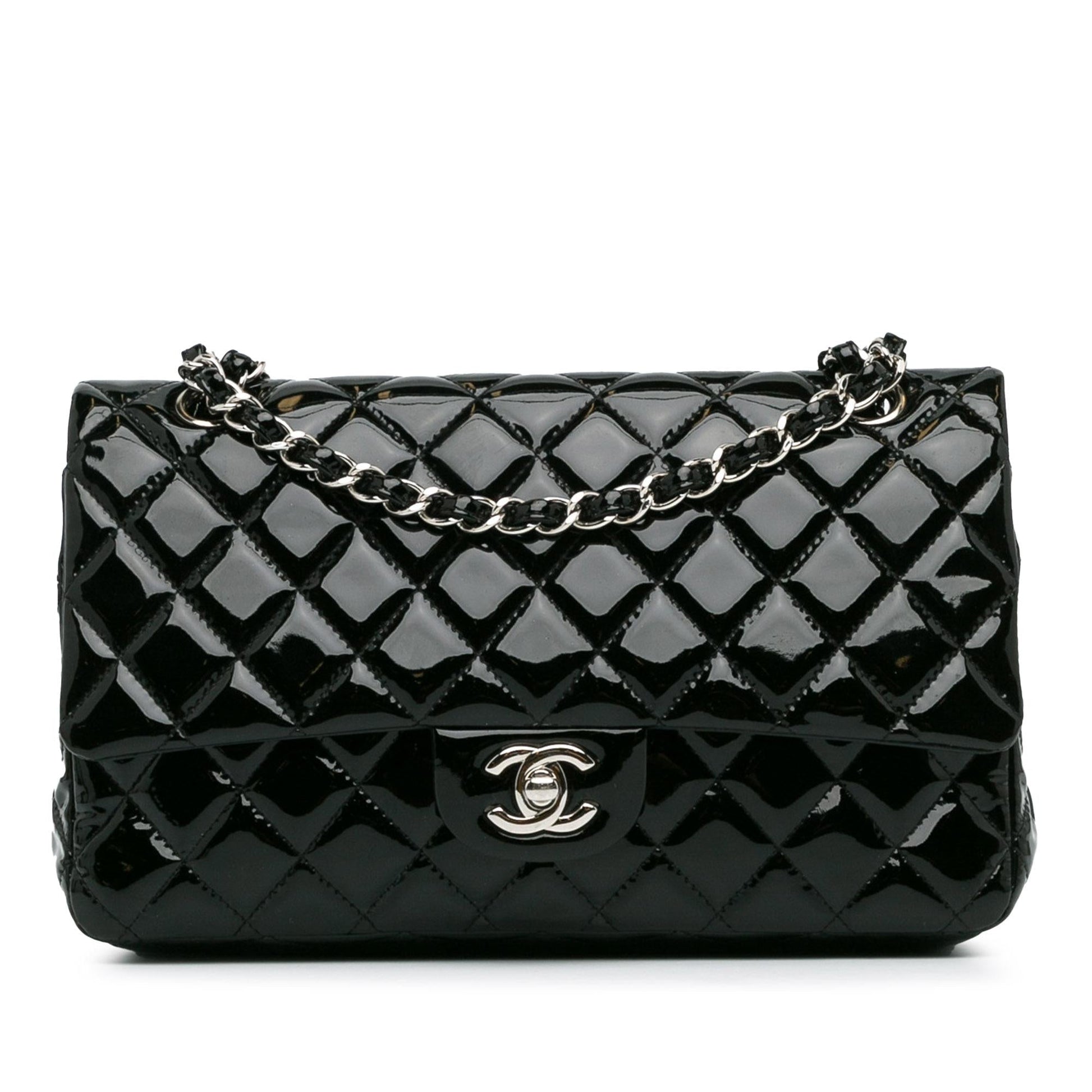 Chanel Medium Classic Patent Double Flap (Shg-Gxzpcu) Bag