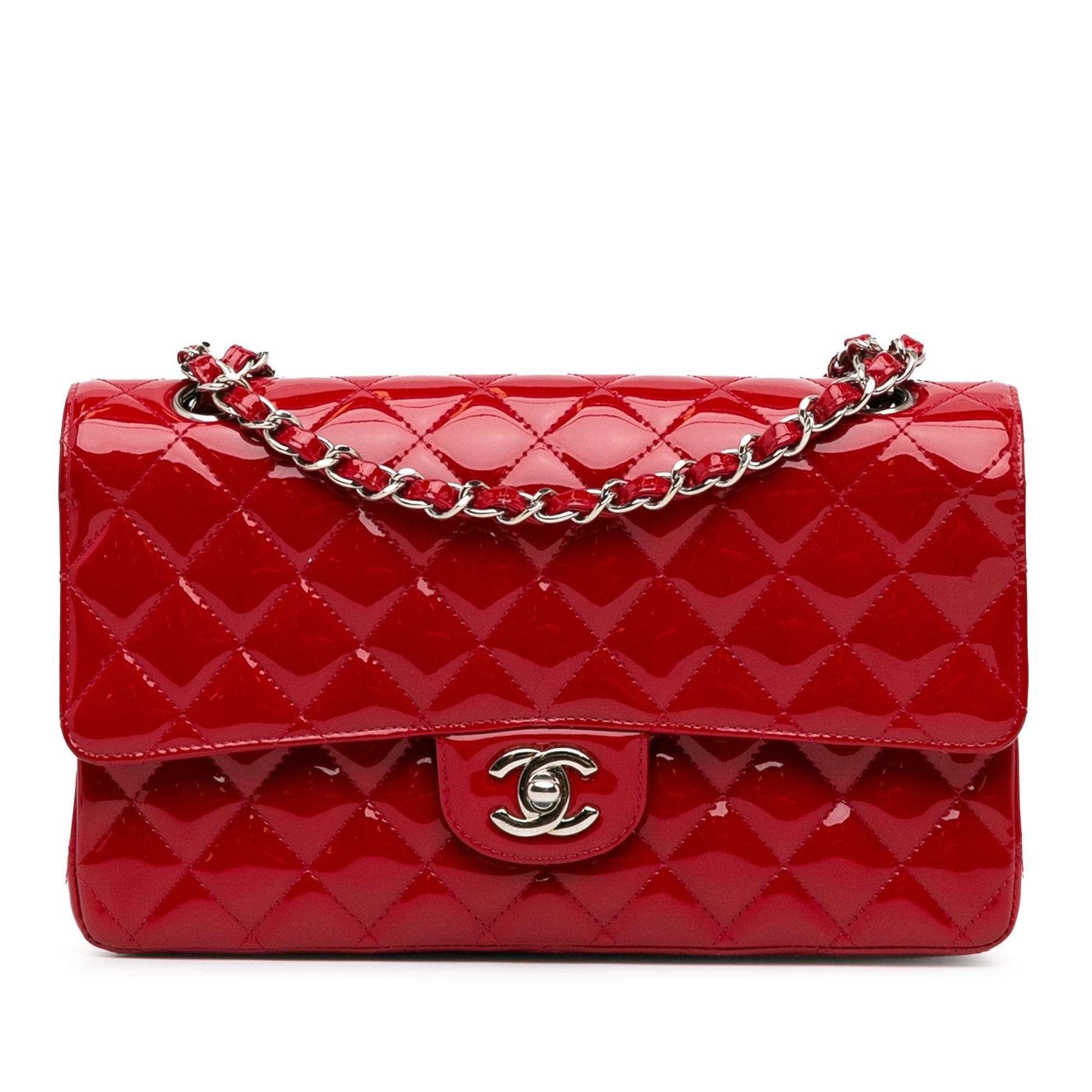 Chanel Medium Classic Patent Double Flap (Shg-3Rwlqc) Bag