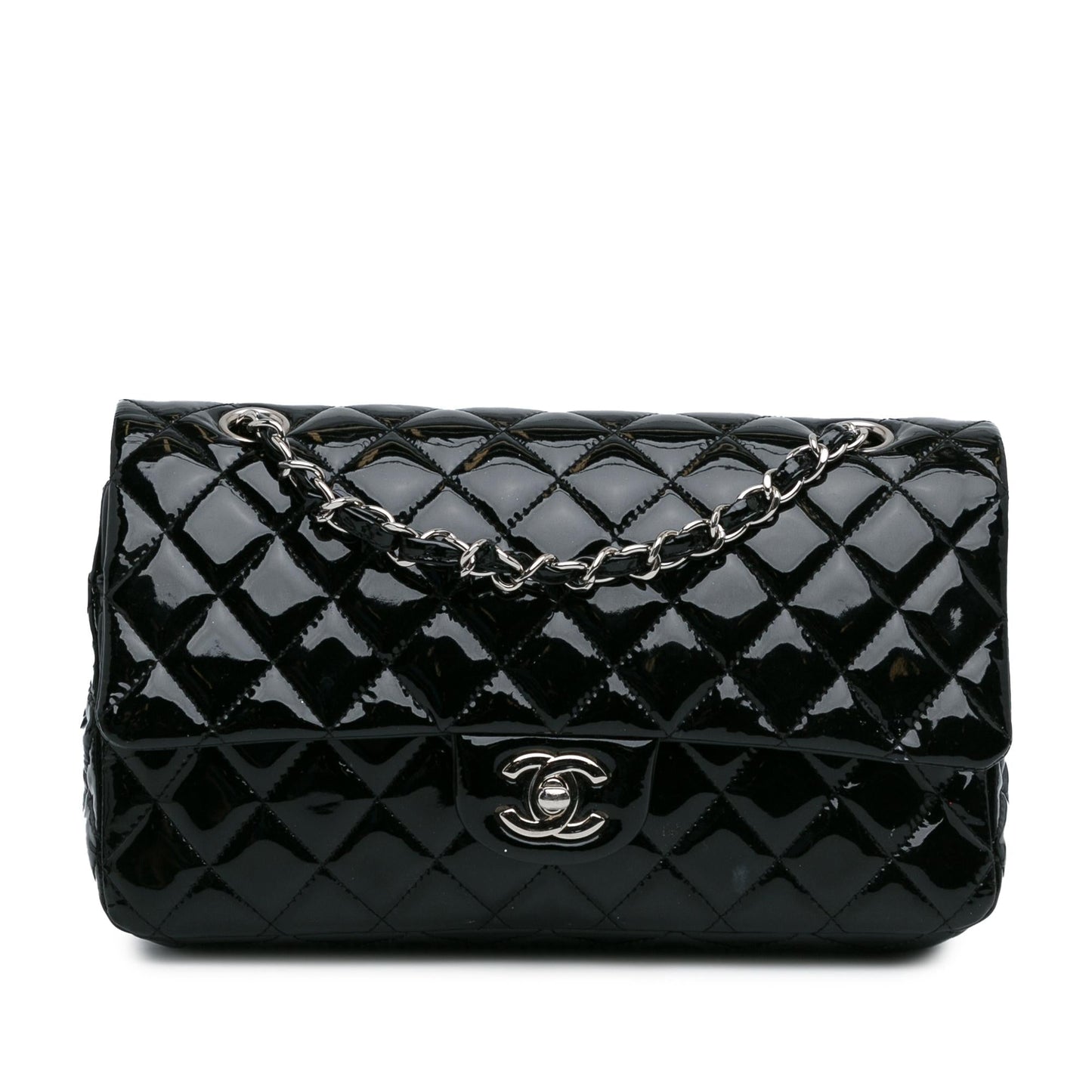 Chanel Medium Classic Patent Double Flap (SHG-RxvttZ)