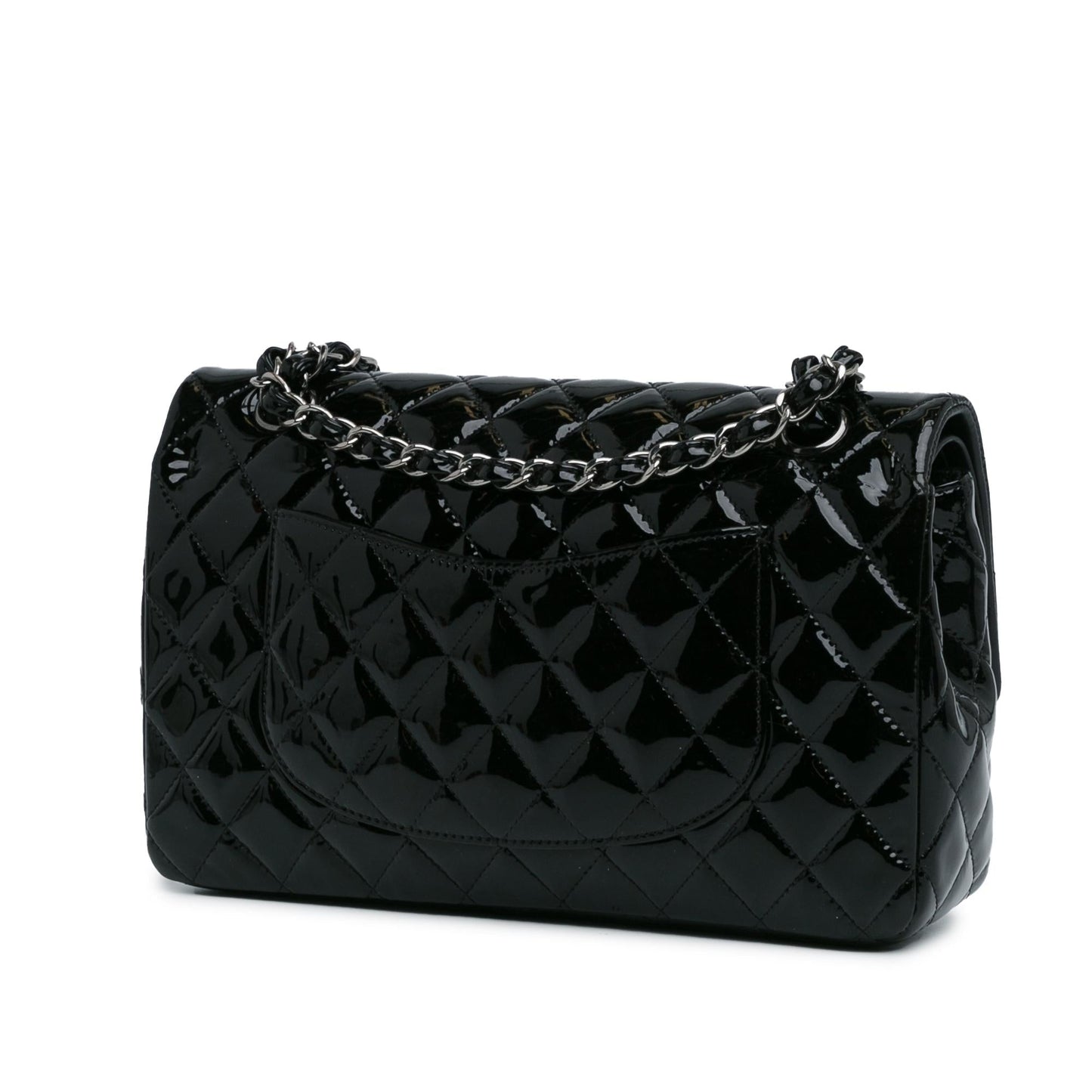 Chanel Medium Classic Patent Double Flap (SHG-BrQGTp)